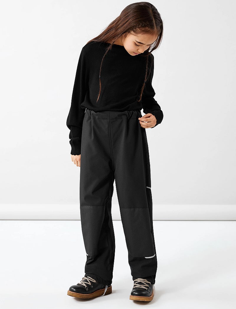 name it - NKNALFA PANT SOLID NOOS - shell püksid - black - 3