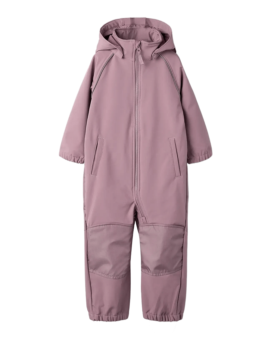 name it - NMNALFA SOFTSHELL SUIT SOLID FO - softshell-overalls - wistful mauve - 3