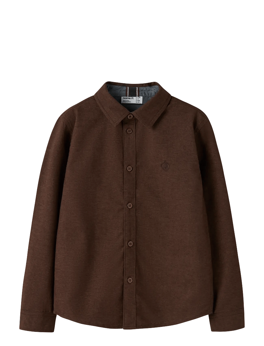 name it - NKMNEWSA LS SHIRT NOOS - langärmlige hemden - chocolate plum - 0