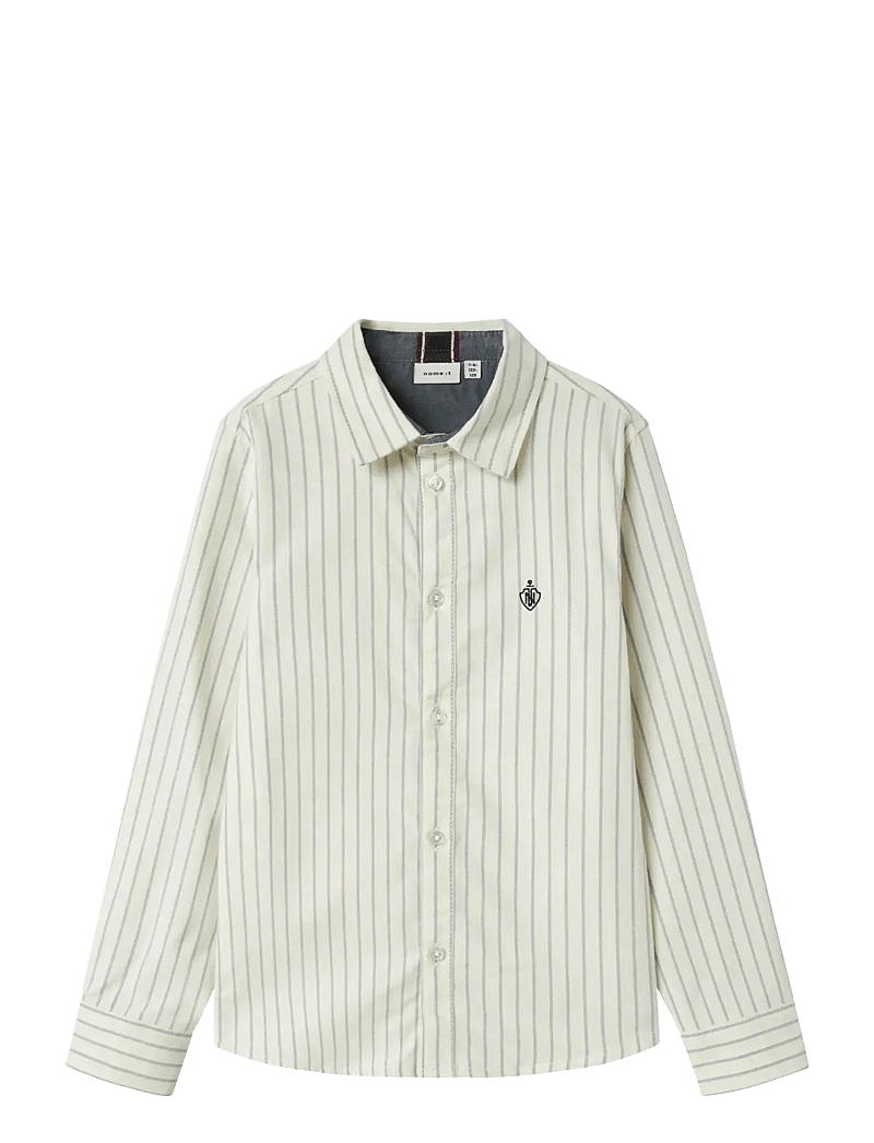 name it - NKMNEWSA LS SHIRT NOOS - pitkähihaiset kauluspaidat - jet stream - 1