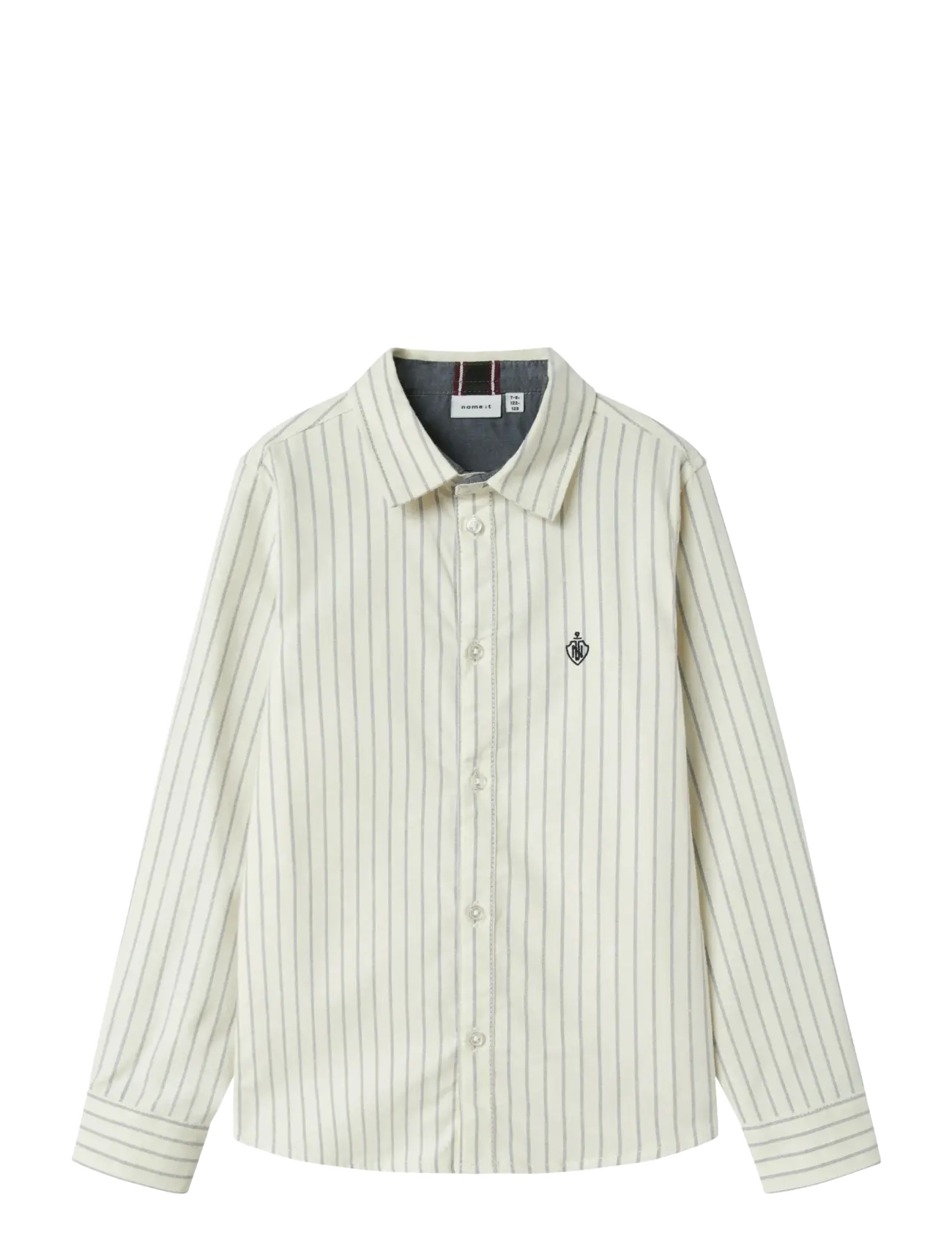 name it NKMNEWSA LS SHIRT NOOS - Põhitooted - JET STREAM / cream