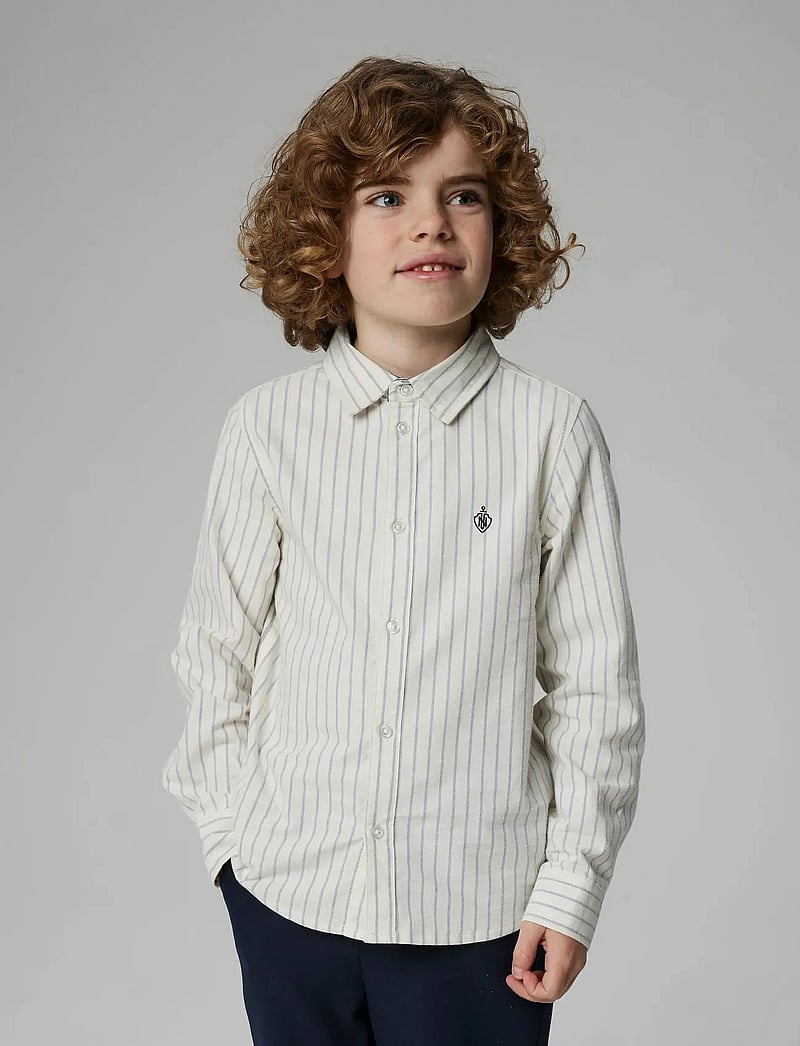 name it - NKMNEWSA LS SHIRT NOOS - pitkähihaiset kauluspaidat - jet stream - 0