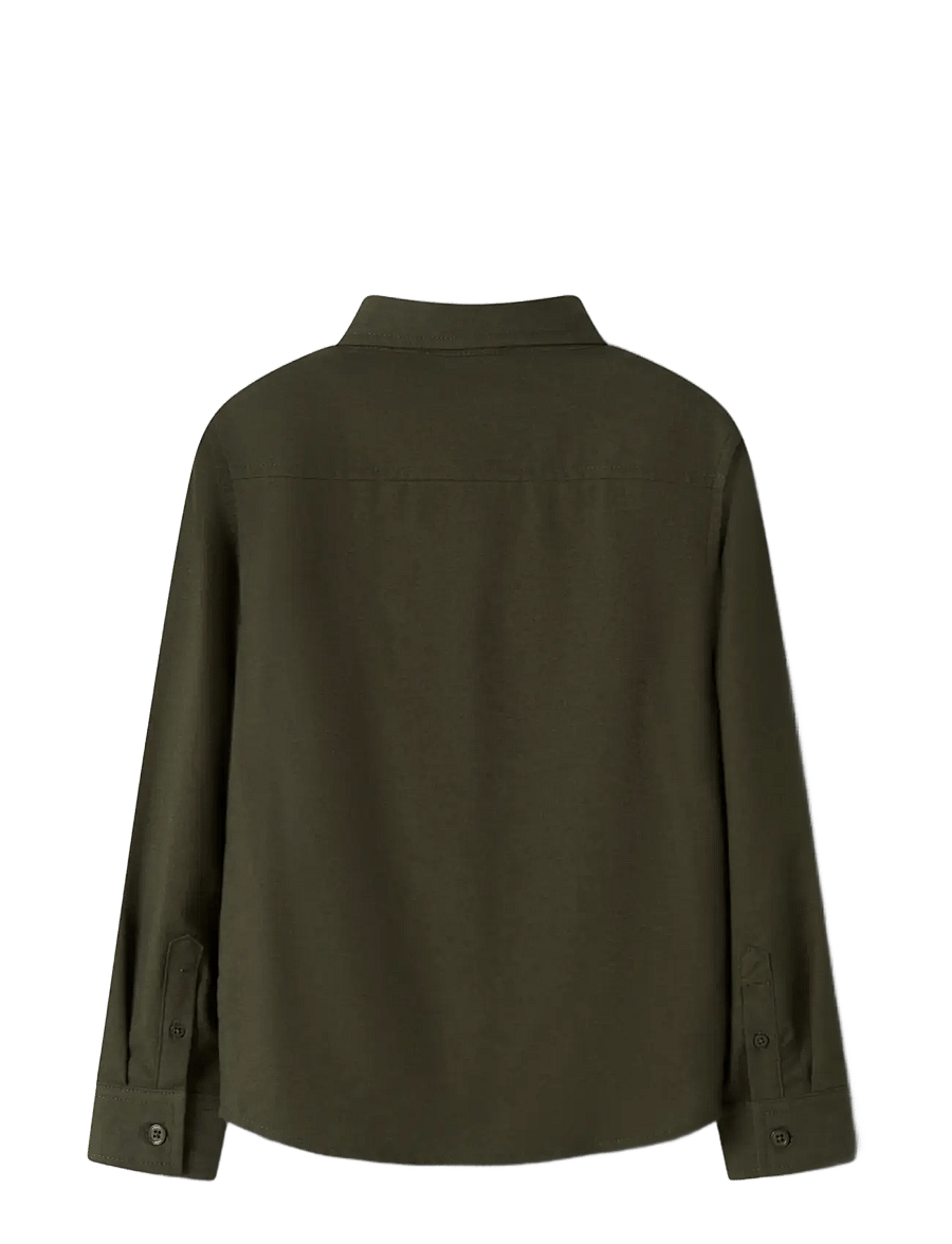 name it - NKMNEWSA LS SHIRT NOOS - langärmlige hemden - olive night - 1