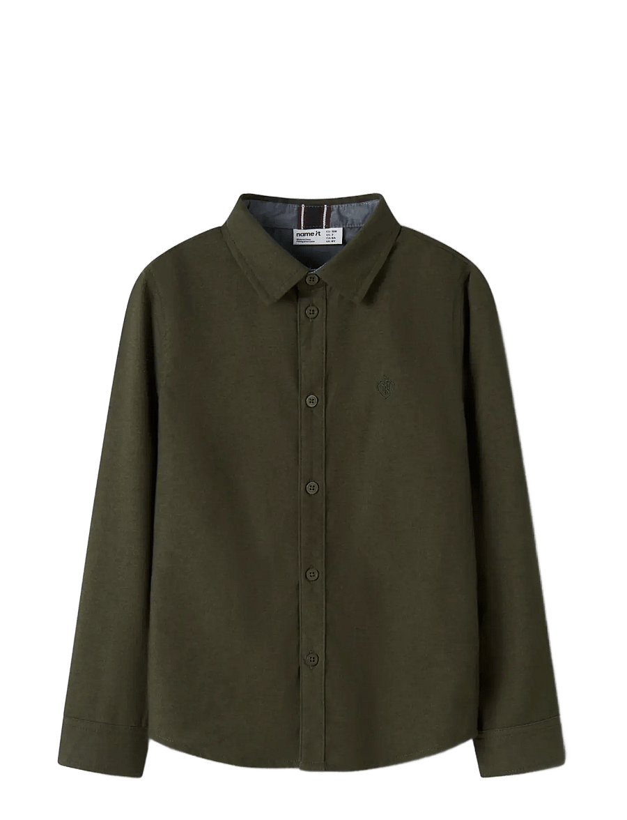 name it - NKMNEWSA LS SHIRT NOOS - langärmlige hemden - olive night - 2