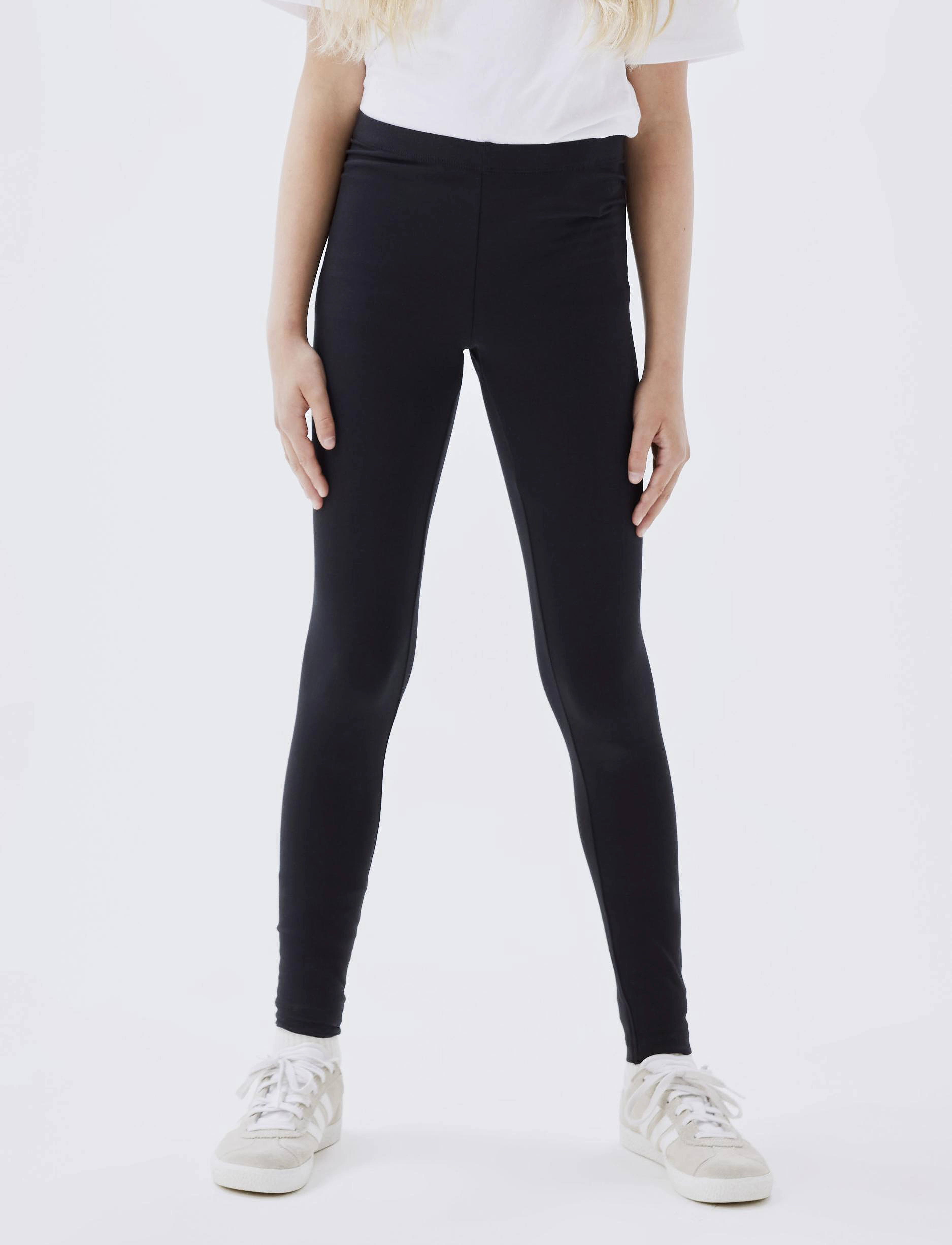 name it Nkfvivian Legging Noos, 134, Black, Underdele > Leggings, Børn