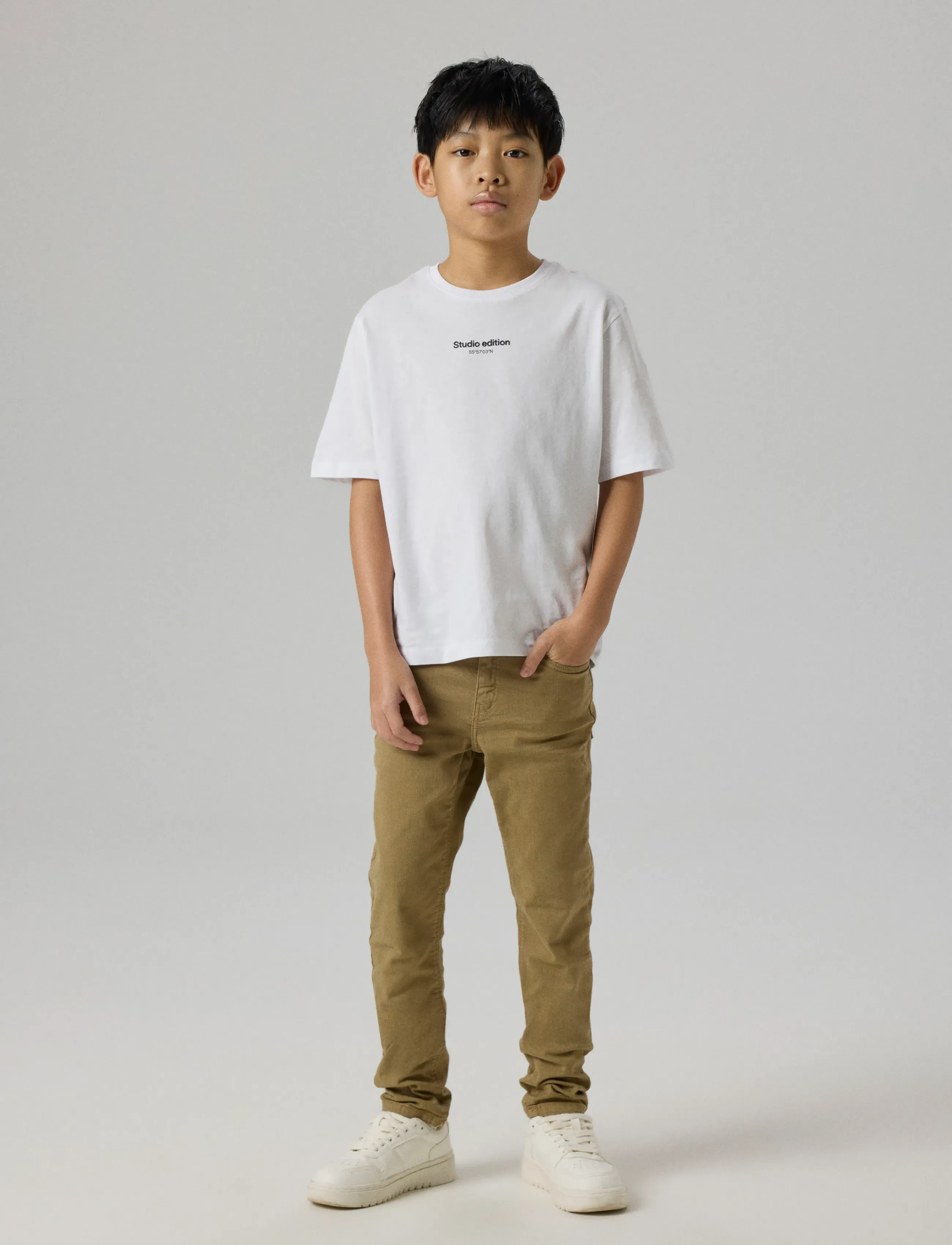 name it Nkmtheo Xslim Twi Pant 1111-Tp Noos, 92, Jeans, Beige - Skinny Kinder