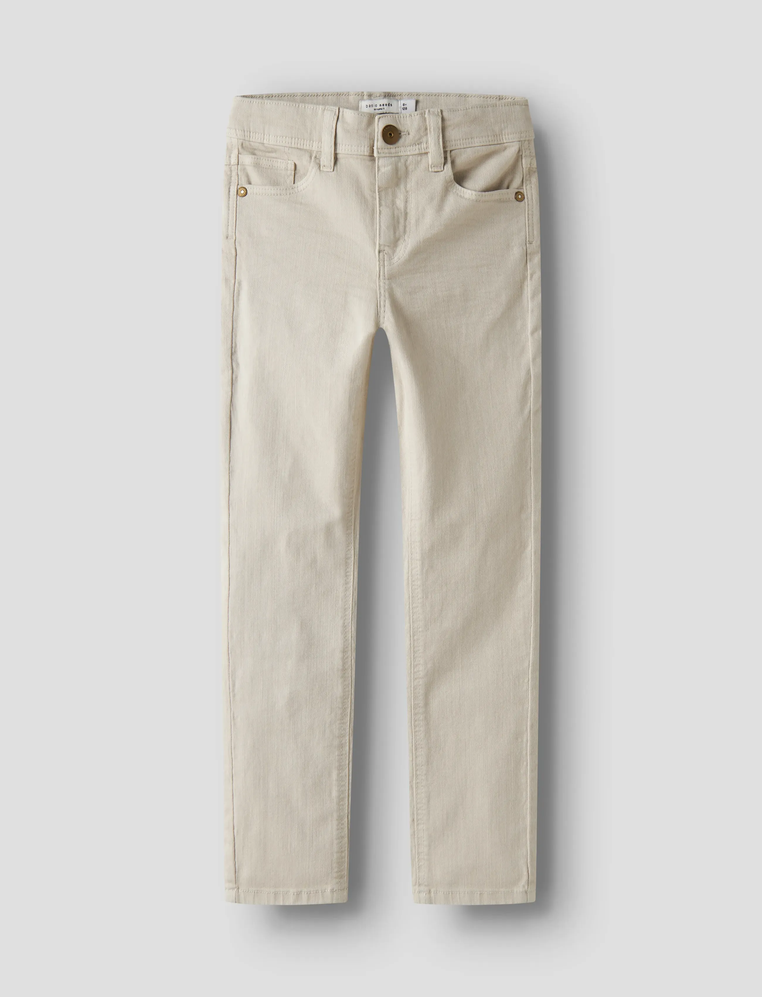 name it NKMTHEO XSLIM TWI PANT 1111-TP NOOS - Bukser - OYSTER GRAY / beige