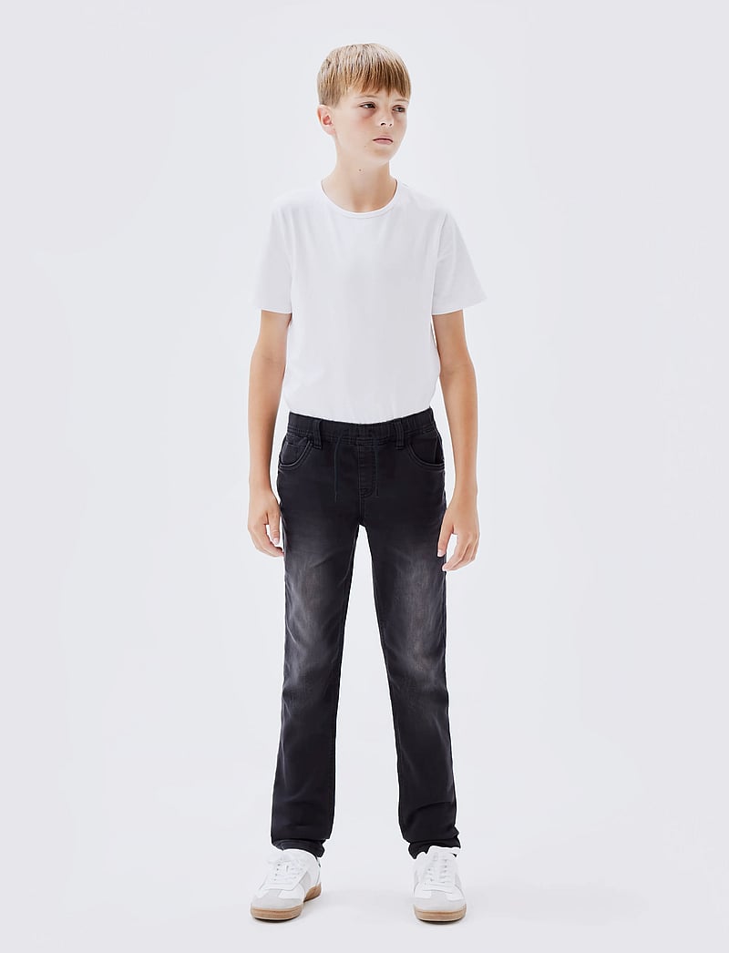 name it - NKMRYAN SLIM SWE JEANS 5110-TH NOOS - regular jeans - black denim - 3