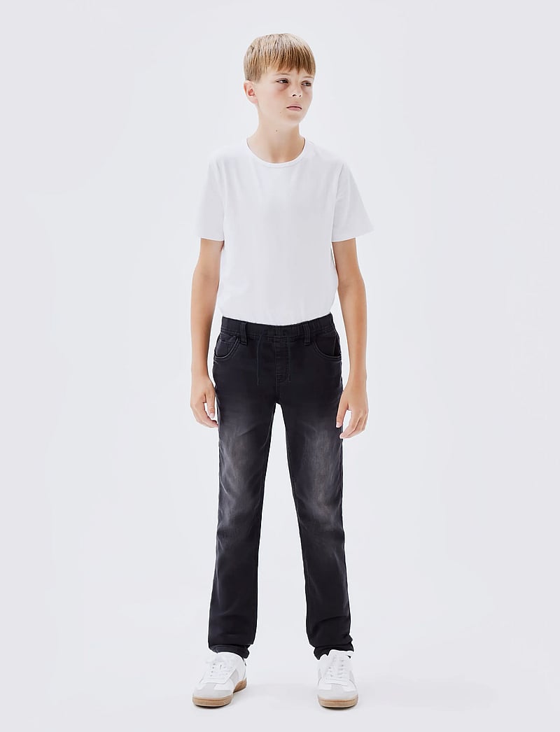 name it - NKMRYAN SLIM SWE JEANS 5110-TH NOOS - regular jeans - black denim - 4