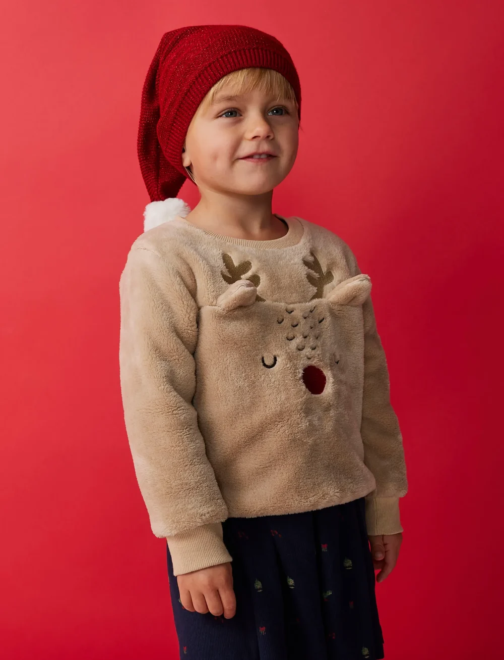 name it - NMNRINJAHA KNIT HAT - vintermössor - jester red - 2