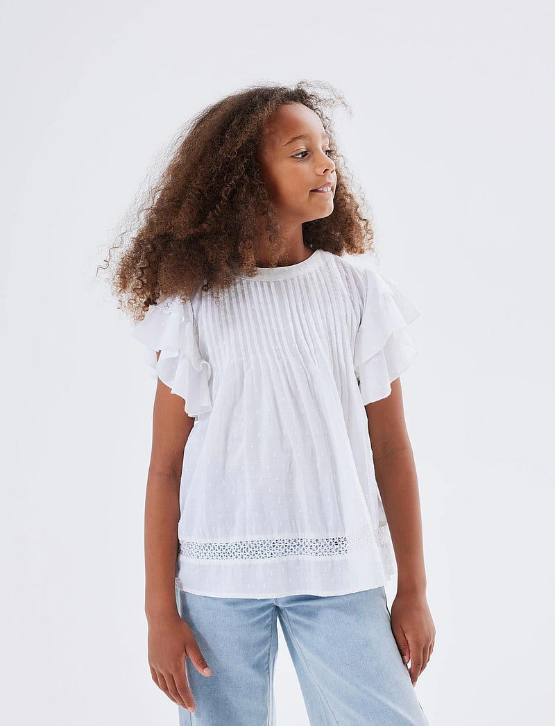 name it - NKFFARIDE SS TOP NOOS - bluser & tunikaer - bright white - 0