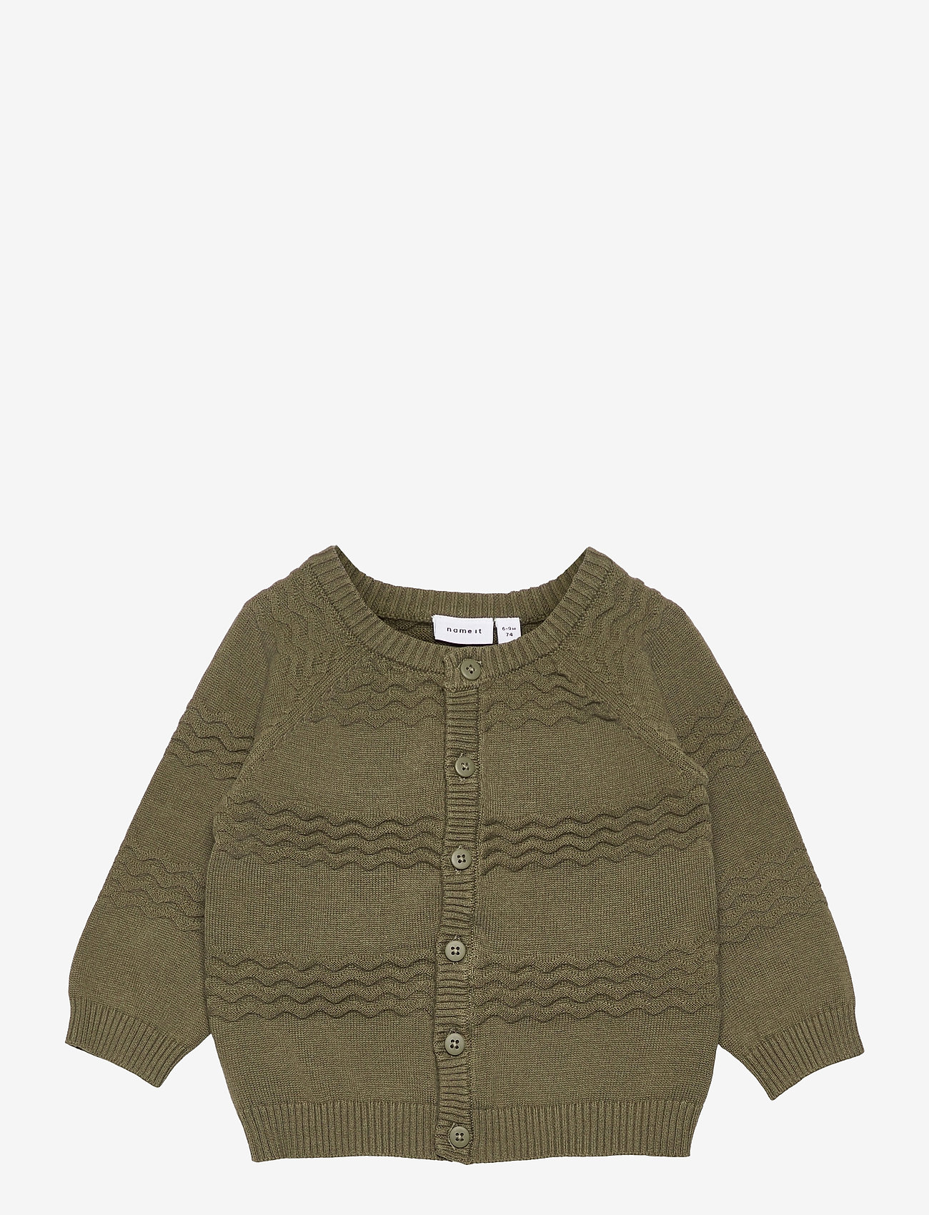 name it - NBMDESET LS KNIT CARD - ivy green - 0