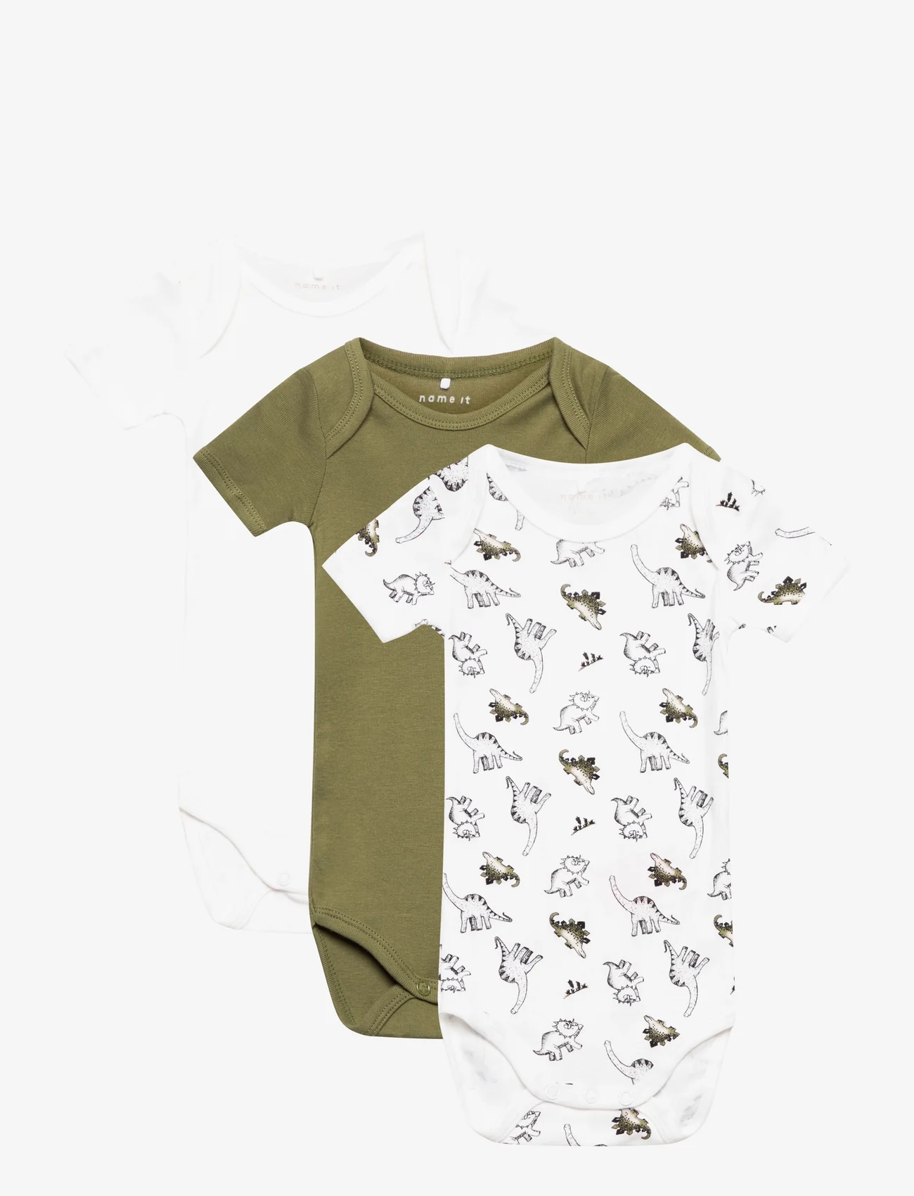 name it - NBMBODY 3P SS LODEN DINO NOOS - short-sleeved - loden green - 0