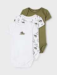 name it - NBMBODY 3P SS LODEN DINO NOOS - kortermede - loden green - 4
