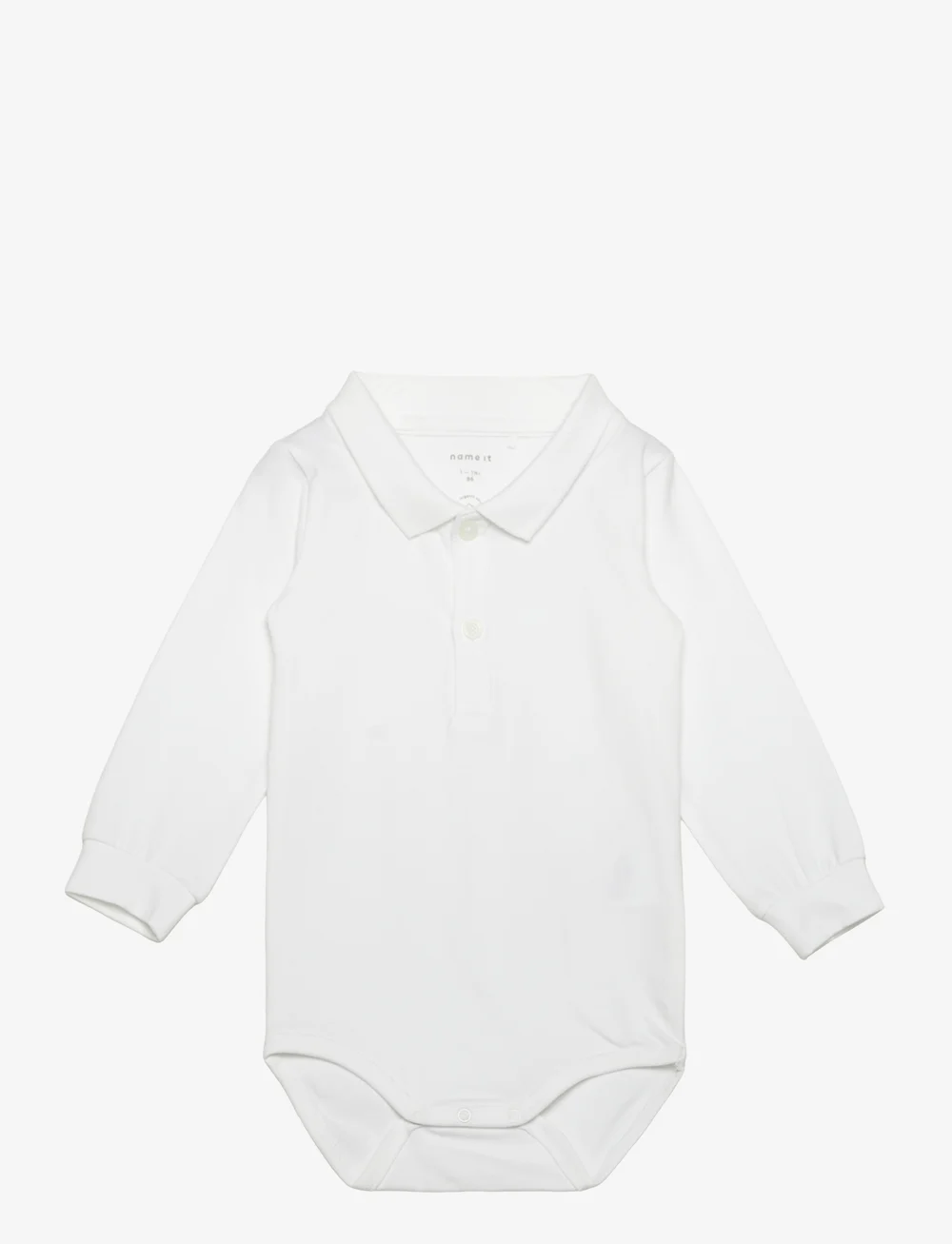 name it - NBMHOLGER LS POLO BODY NOOS - long-sleeved bodies - bright white - 1