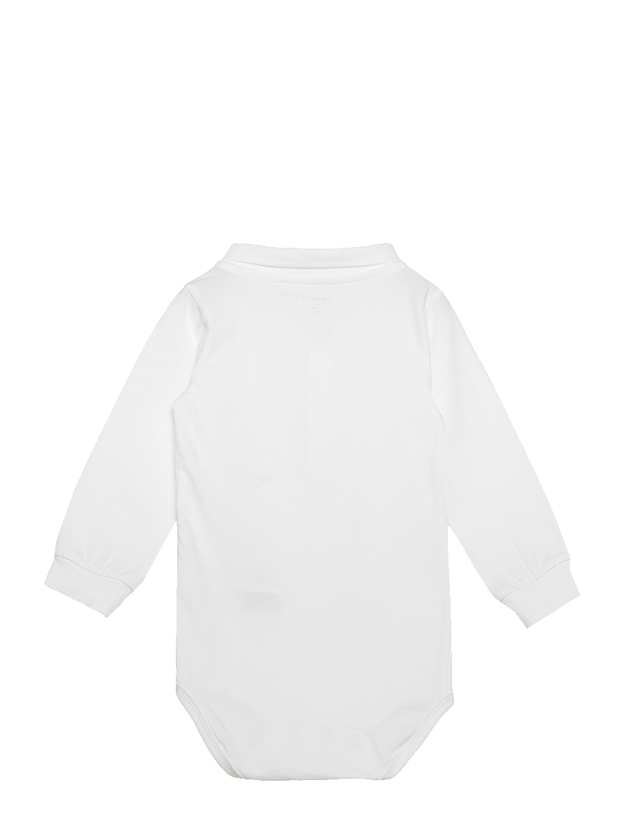 name it - NBMHOLGER LS POLO BODY NOOS - langärmelige bodys - bright white - 2