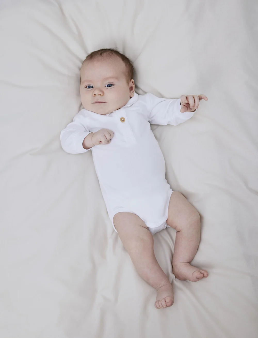 name it - NBMHOLGER LS POLO BODY NOOS - long-sleeved bodies - bright white - 0