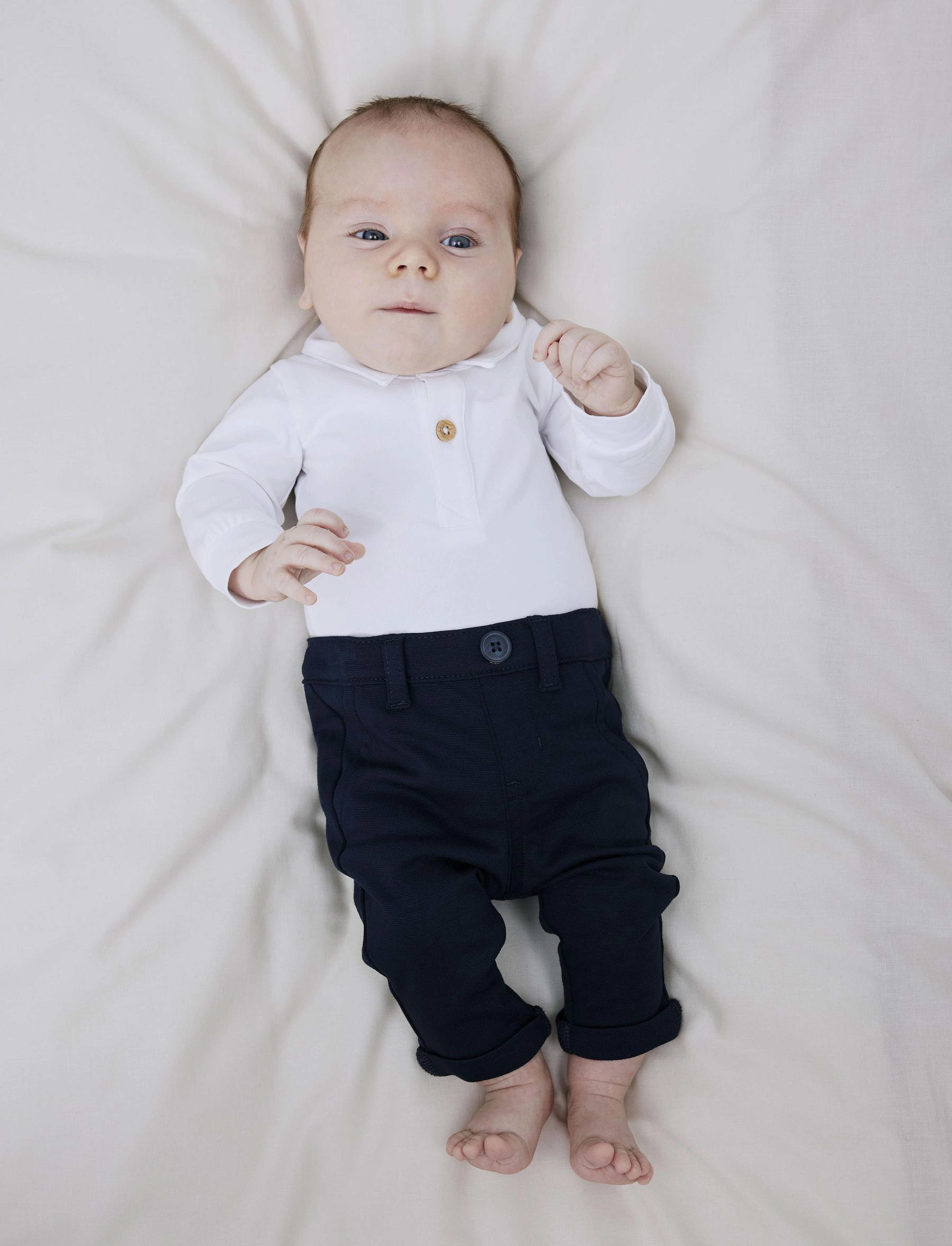 name it - NBMHOLGER LS POLO BODY NOOS - langärmelig - bright white - 4
