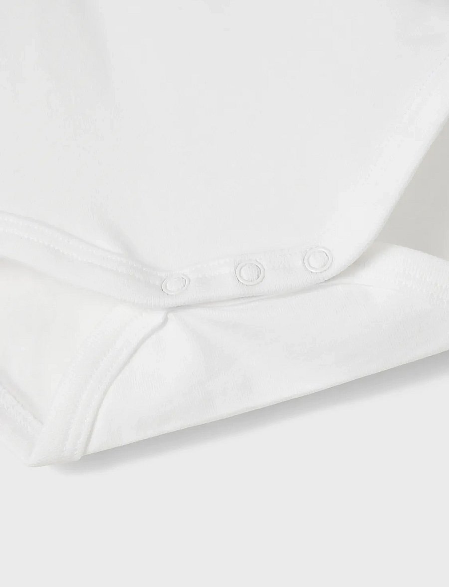 name it - NBMHOLGER LS POLO BODY NOOS - langärmelige bodys - bright white - 3