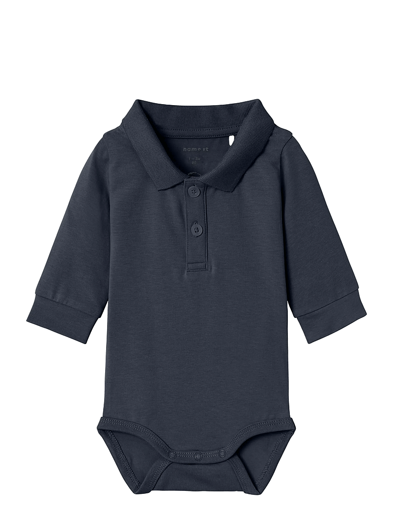 name it - NBMHOLGER LS POLO BODY NOOS - langärmelige bodys - dark sapphire - 1