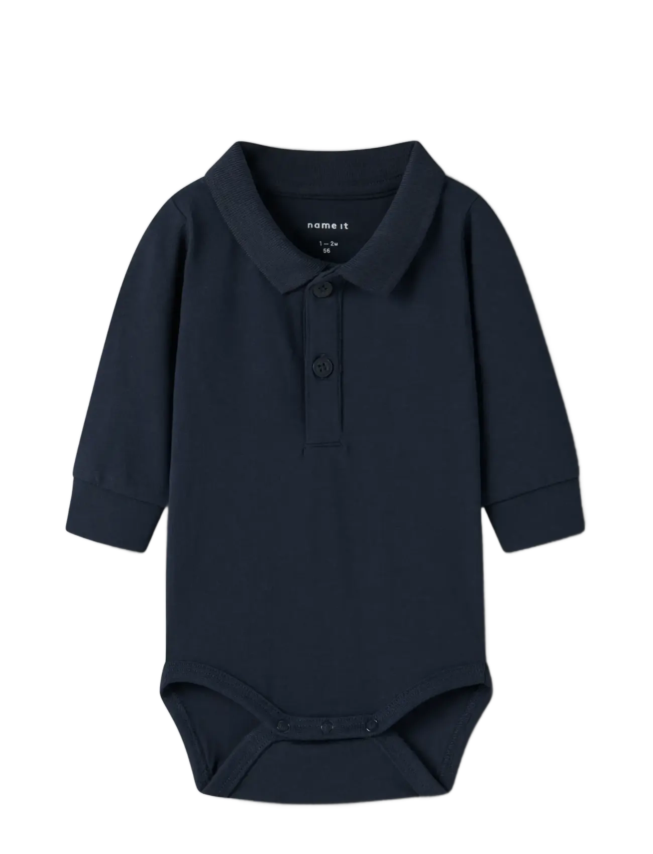 name it - NBMHOLGER LS POLO BODY NOOS - langärmelige bodys - dark sapphire - 3