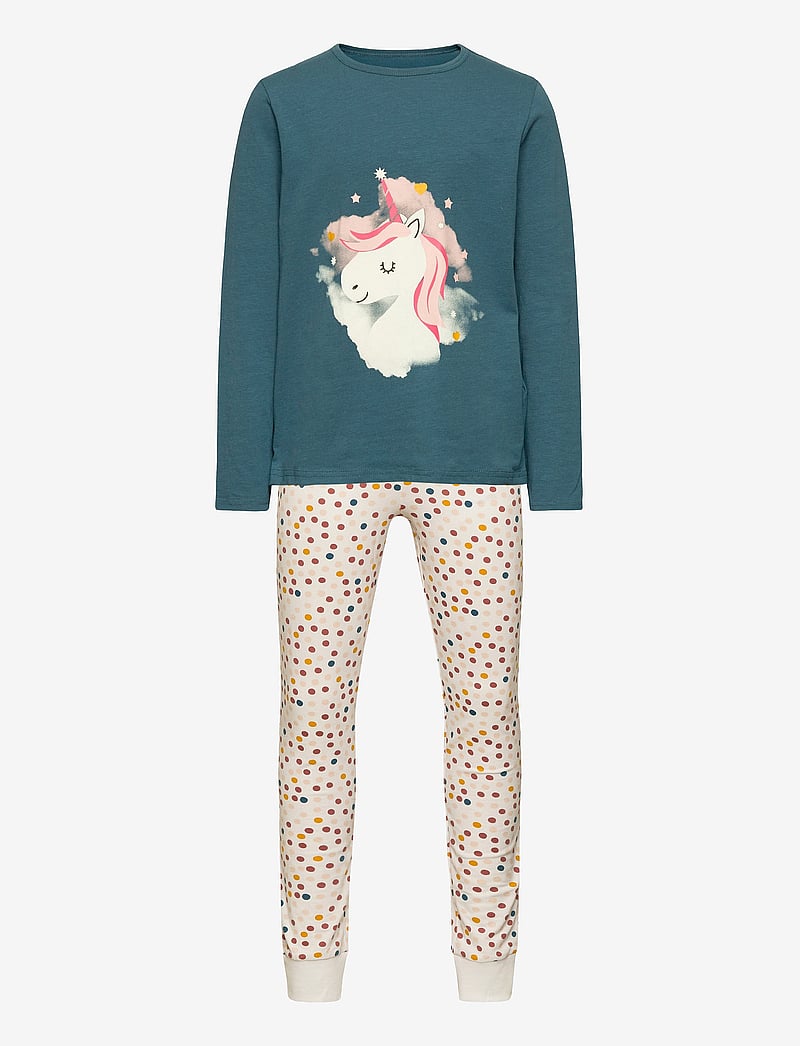 name it - NKFNIGHTSET REAL UNICORN NOOS - pyjamassæt - real teal - 1