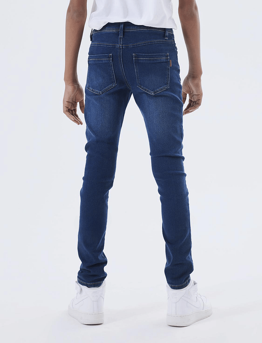 name it - NKMSILAS XSLIM JEANS 2002-TX NOOS - skinny jeans - dark blue denim - 4