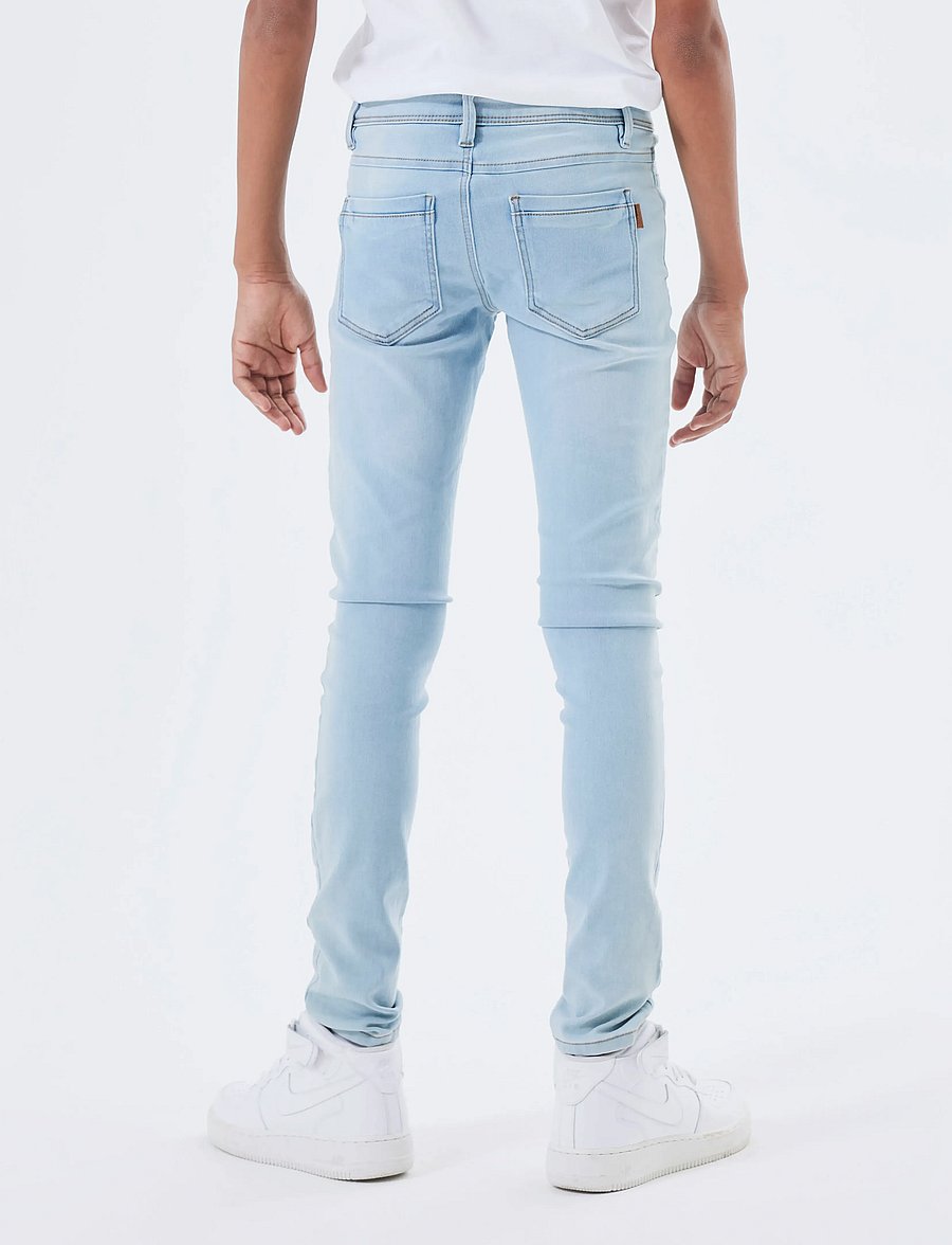 name it - NKMSILAS XSLIM JEANS 2002-TX NOOS - kitsad teksad - light blue denim - 4
