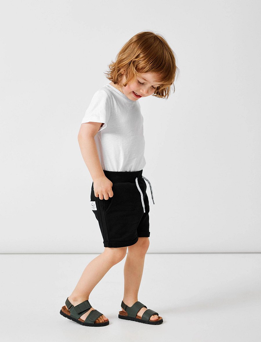 name it - NKMHONK SWE LONG SHORTS UNB NOOS - shorts en molleton - black - 0