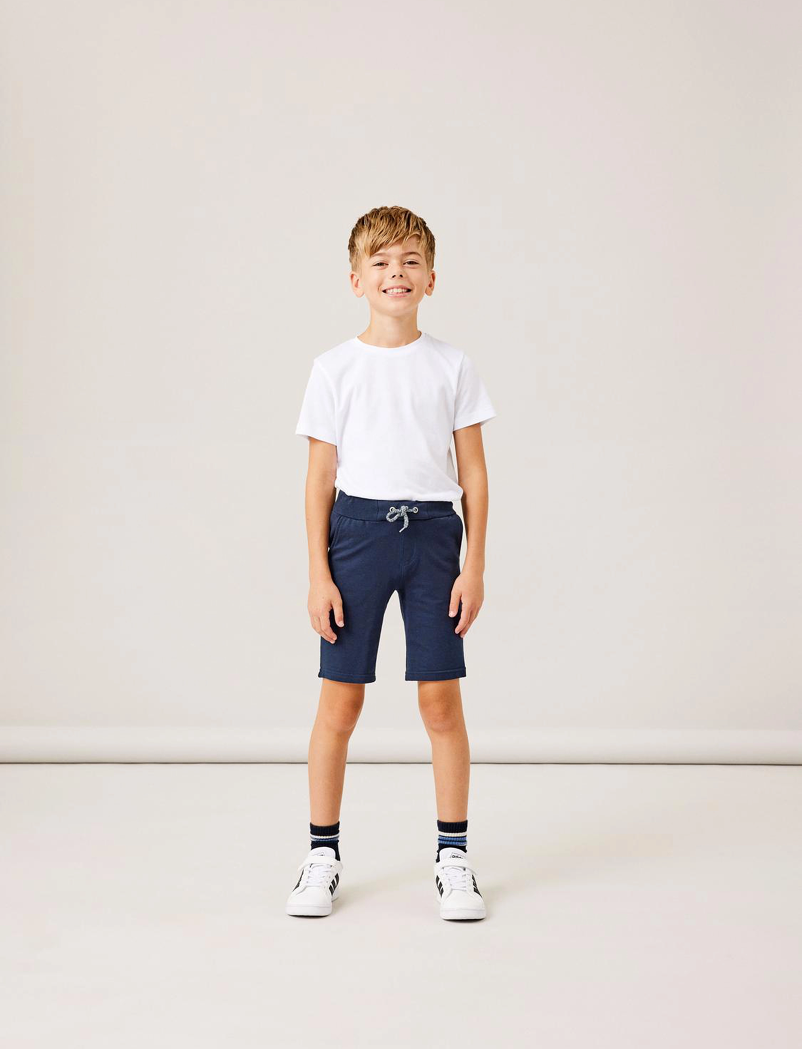 name it - NKMHONK SWE LONG SHORTS UNB NOOS - mjukisshorts - dark sapphire - 4