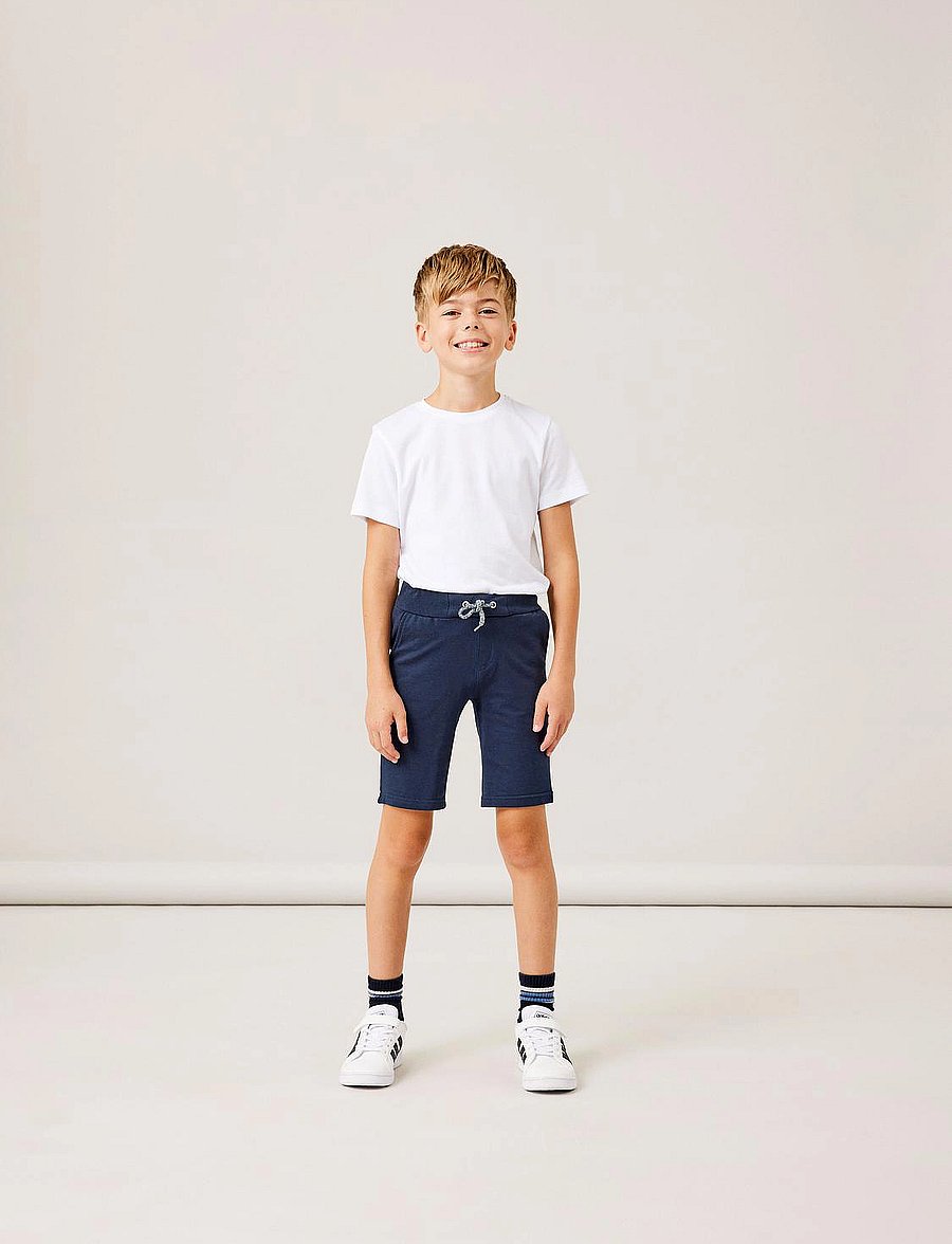 name it - NKMHONK SWE LONG SHORTS UNB NOOS - mjukisshorts - dark sapphire - 4