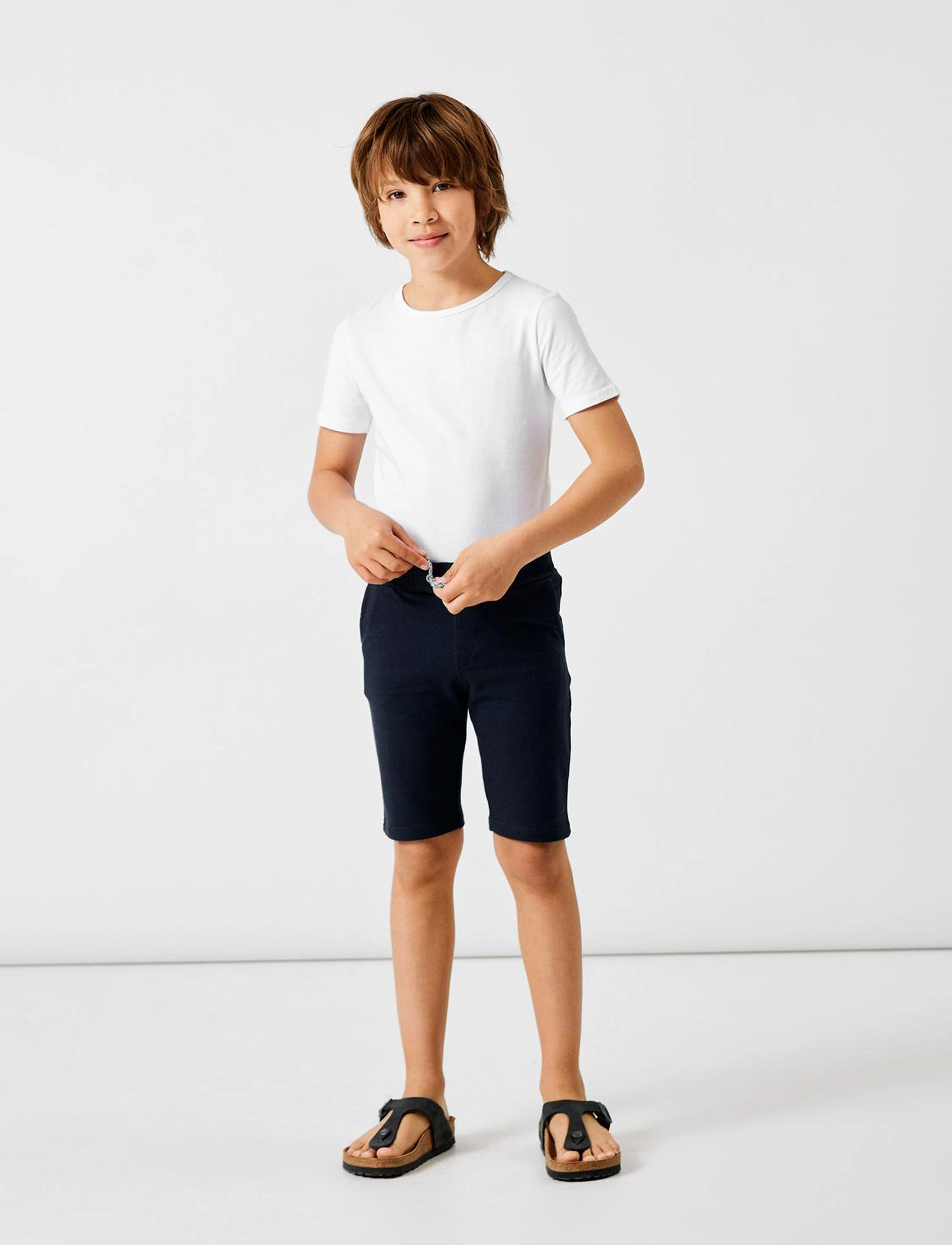 name it - NKMHONK SWE LONG SHORTS UNB NOOS - mjukisshorts - dark sapphire - 5