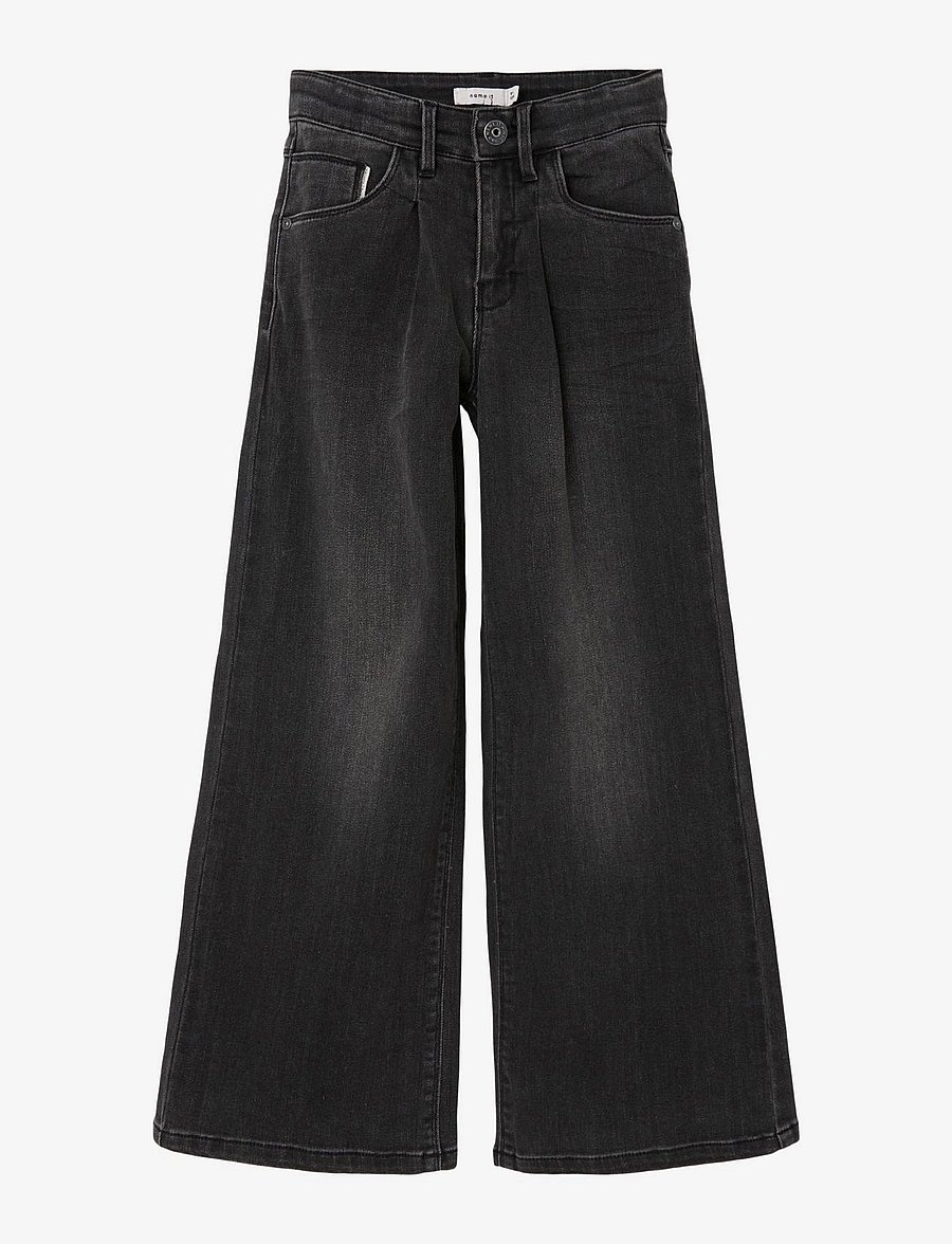 name it - NKFBELLA WIDE JEANS 1463-SP NOOS - hosen mit weitem bein - black denim - 1
