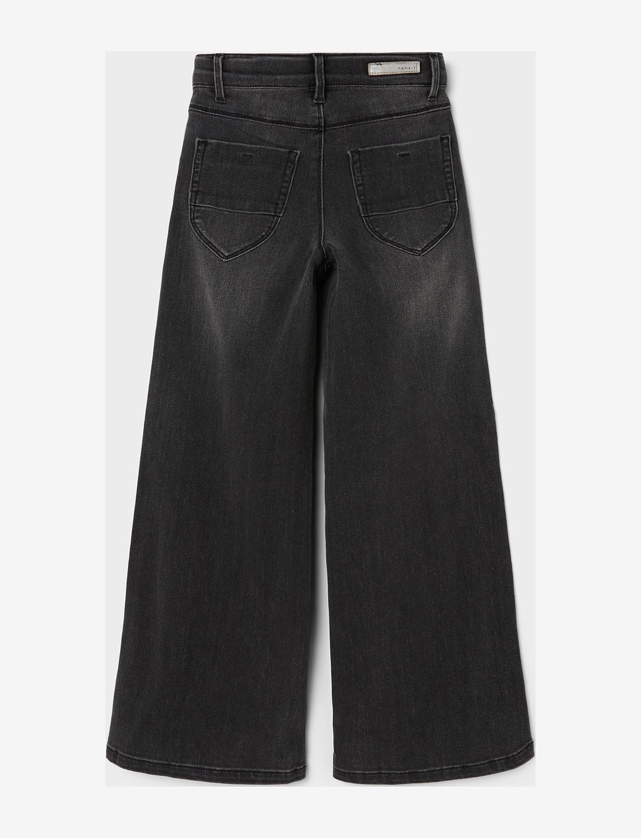 name it - NKFBWIDE DNMTASPERS 2528 PANT - pantalons larges - black denim - 2
