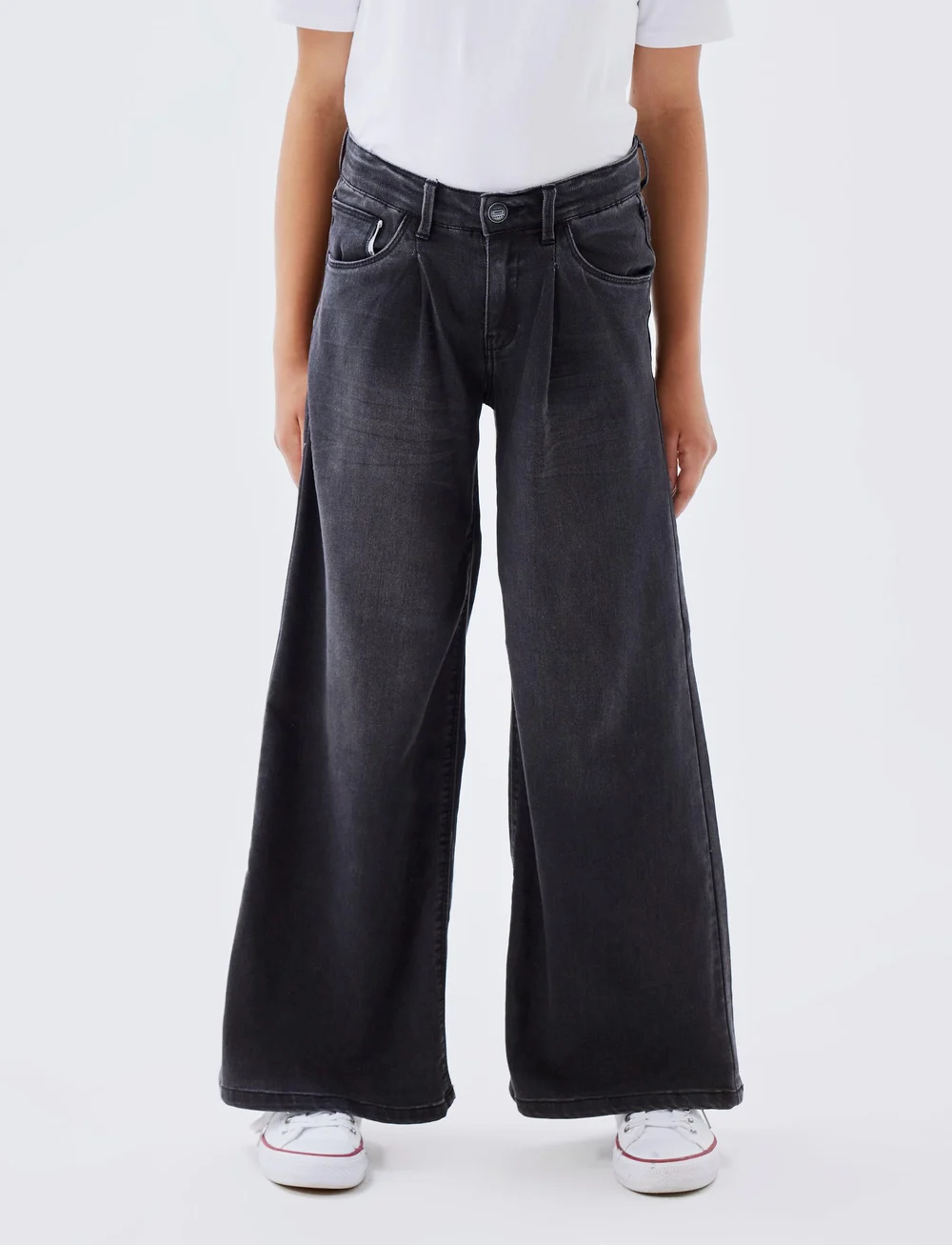 name it - NKFBWIDE DNMTASPERS 2528 PANT - vida jeans - black denim - 0