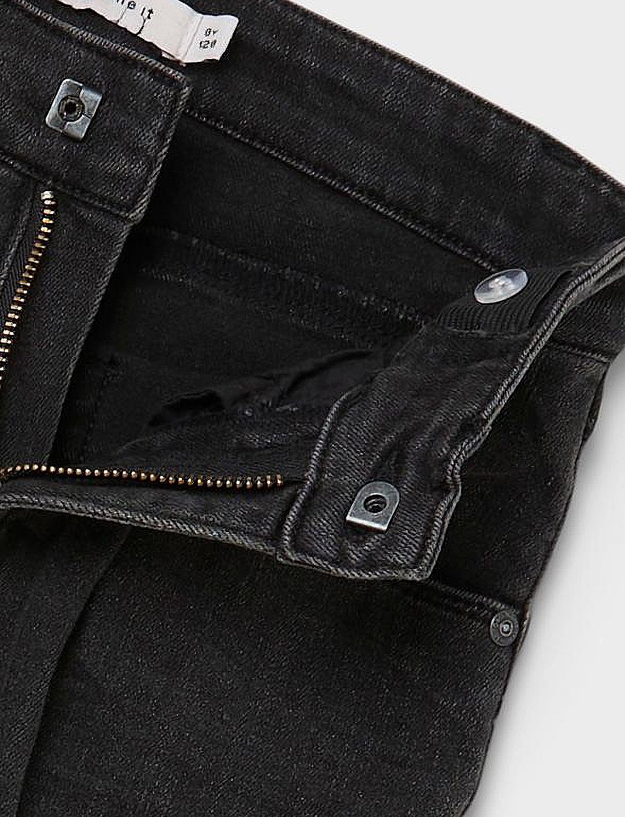 name it - NKFBELLA WIDE JEANS 1463-SP NOOS - hosen mit weitem bein - black denim - 5