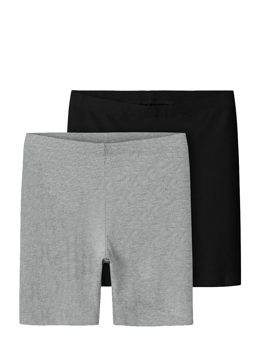 name it - NKFVIVIAN 2P SOLID SHORT LEGGING NOOS - mitmepakendiga püksid - black - 0