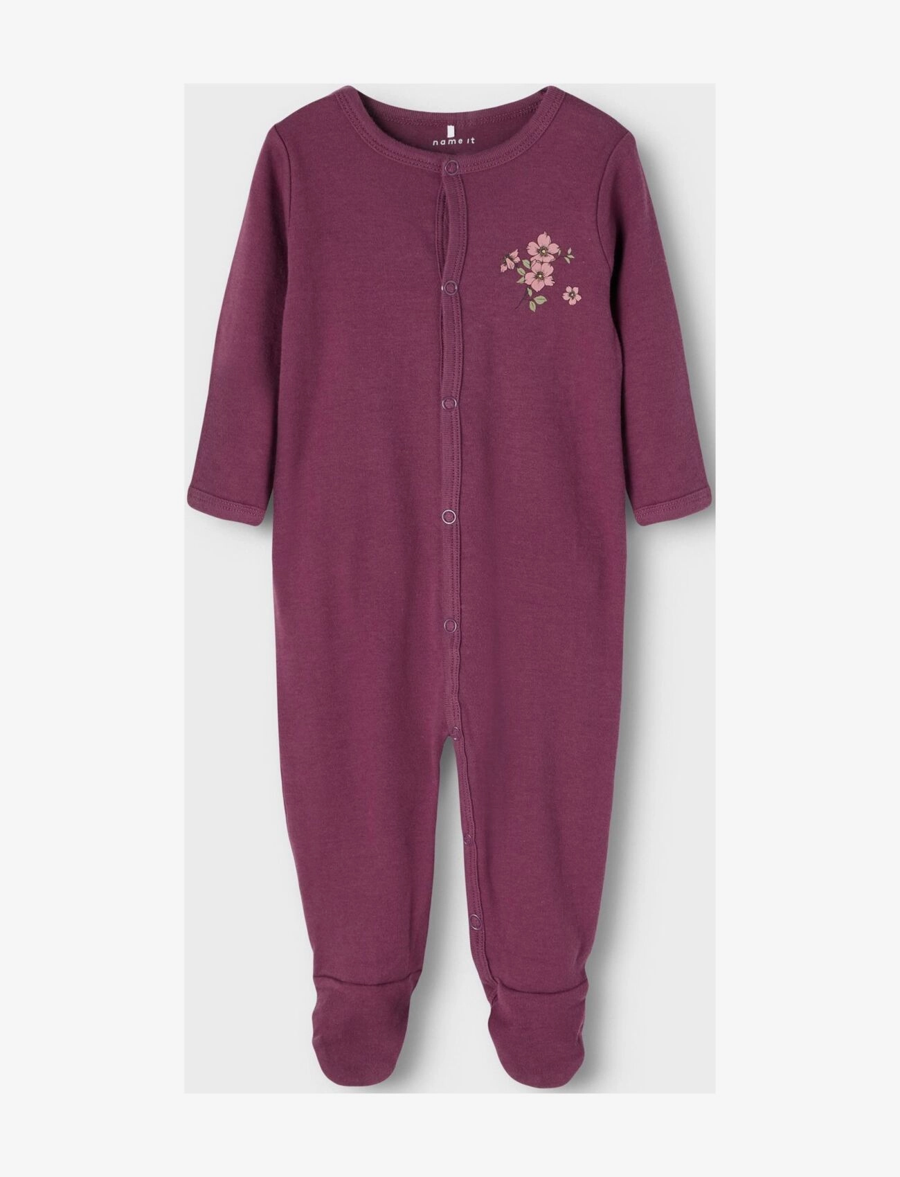 name it - NBFNIGHTSUIT 2P W/F PRUNE PURPLE NOOS - prune purple - 3