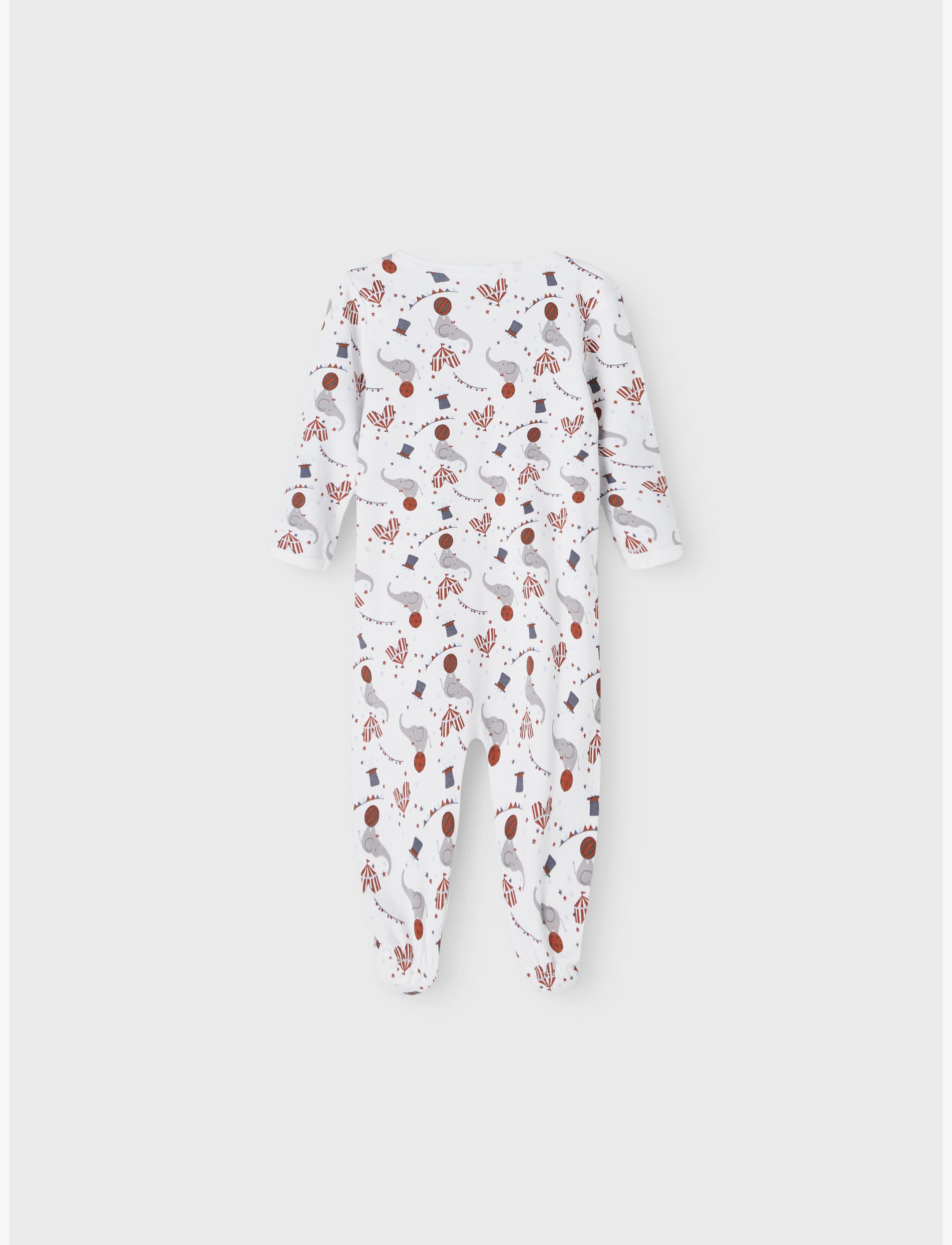 name it - NBNNIGHTSUIT 2P W/F GREY MEL CIRCUS NOOS - grey melange - 1