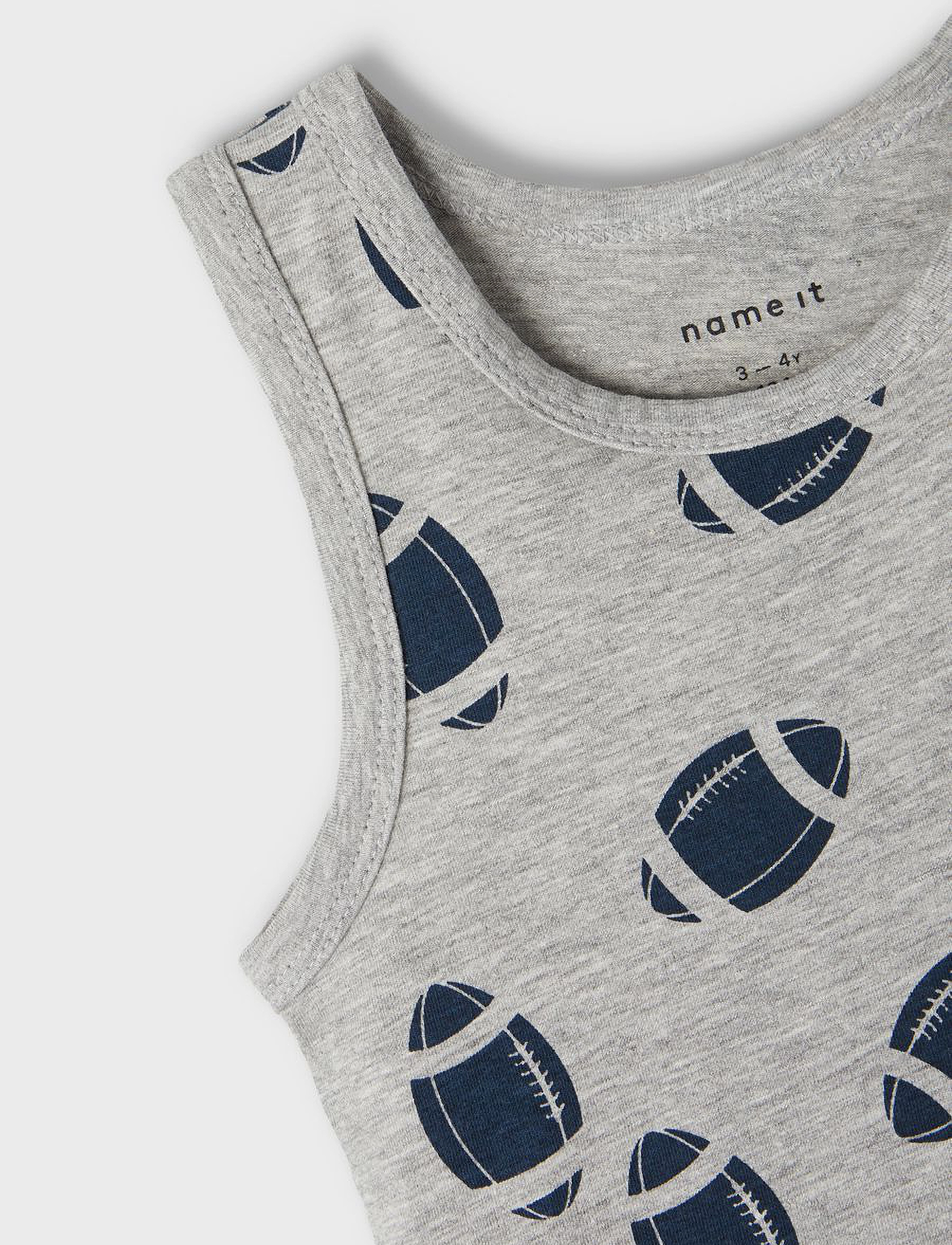 name it - NMMTANK TOP 2P GREY MEL RUGBY NOOS - grey melange - 4