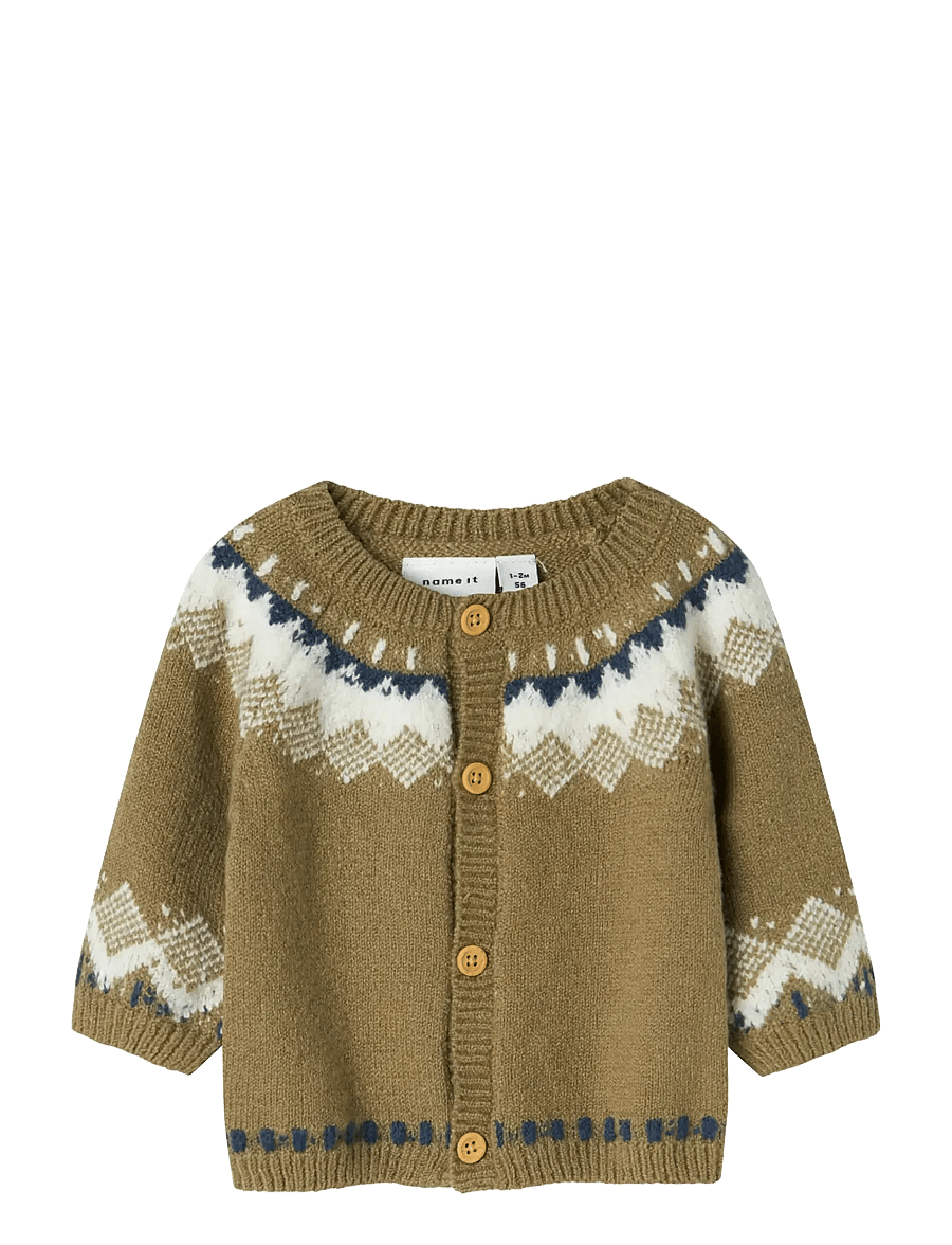 name it - NBMOLAN LS KNIT CARD - koftor - mermaid - 0