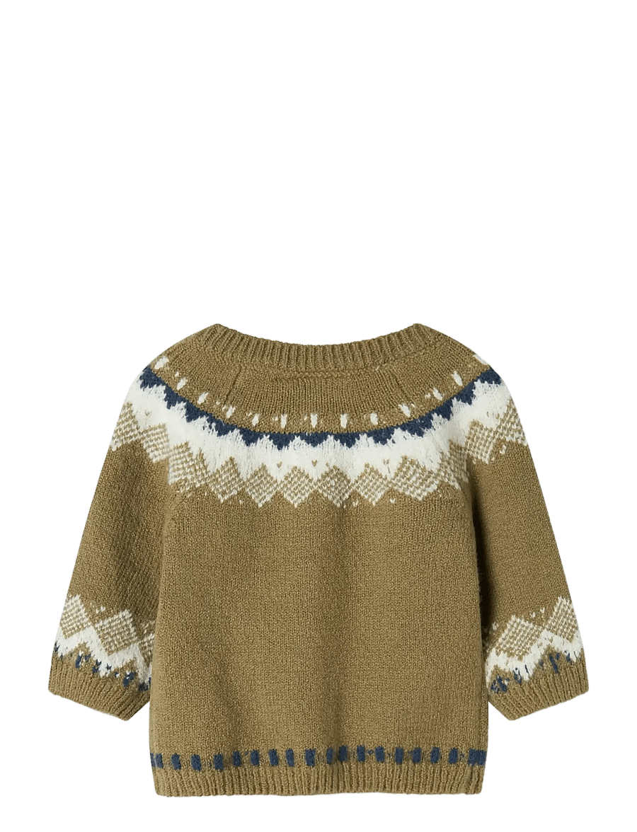 name it - NBMOLAN LS KNIT CARD - koftor - mermaid - 1