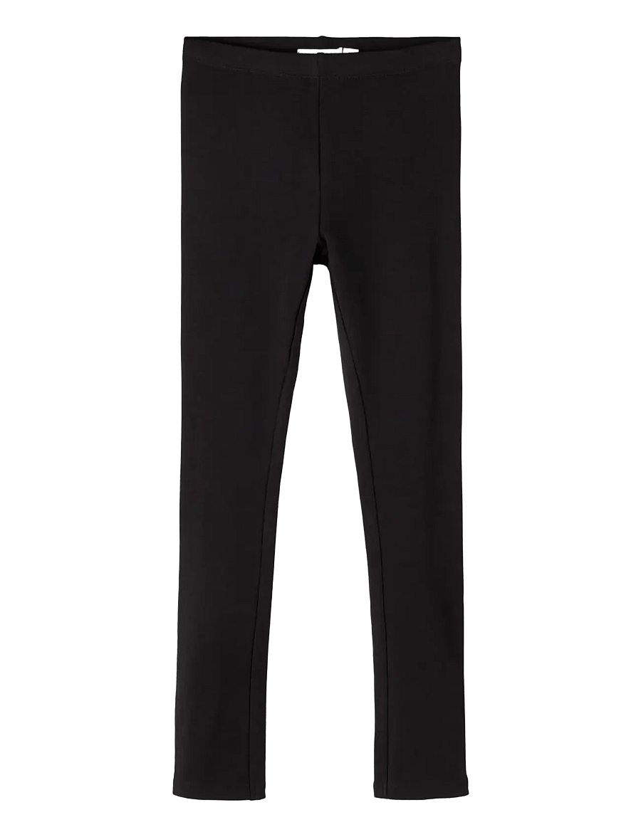 name it - NKFDAVINA SOLID SWE LEGGING BRU N NOOS - leggings - black - 1