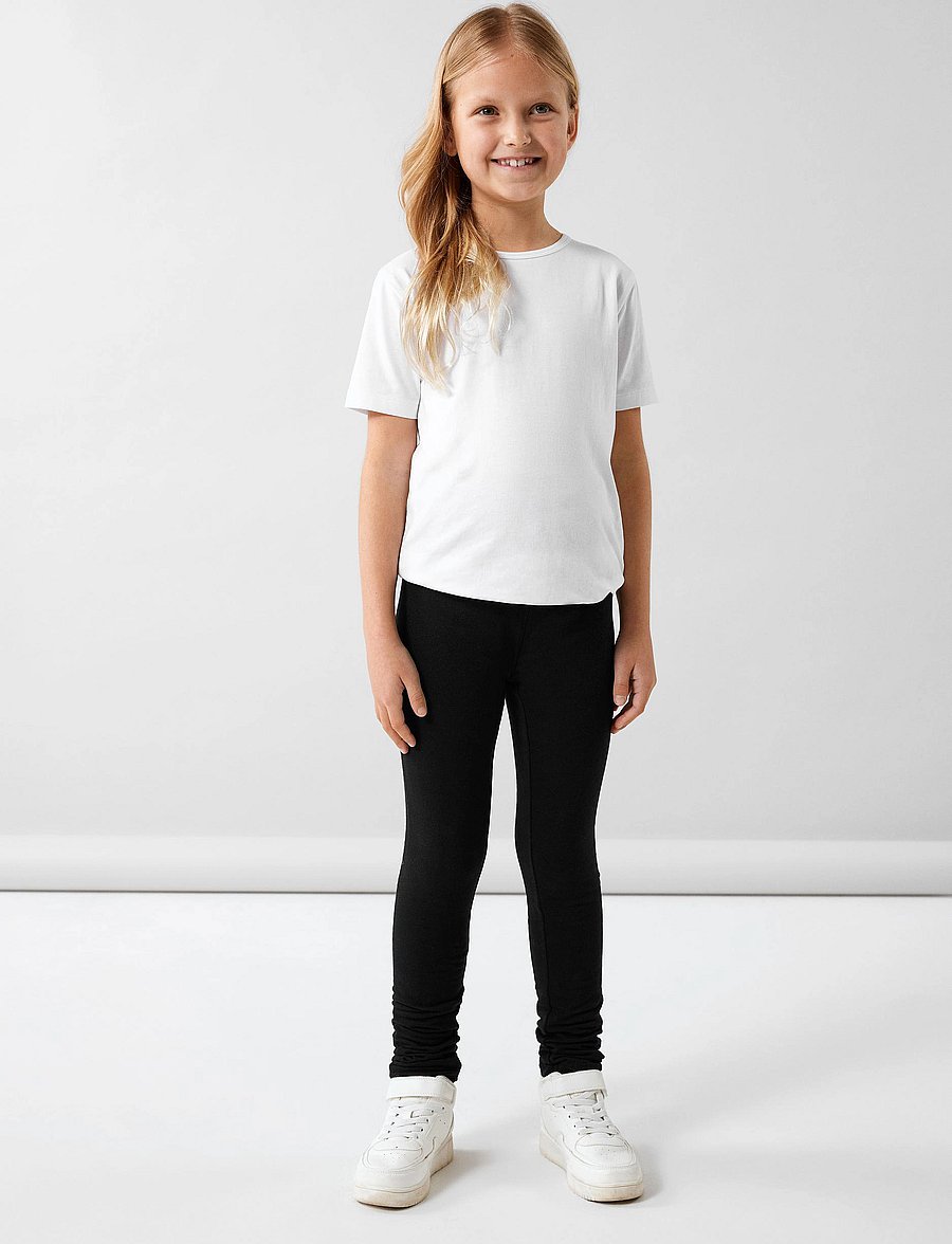 name it - NKFDAVINA SOLID SWE LEGGING BRU N NOOS - leggings - black - 0