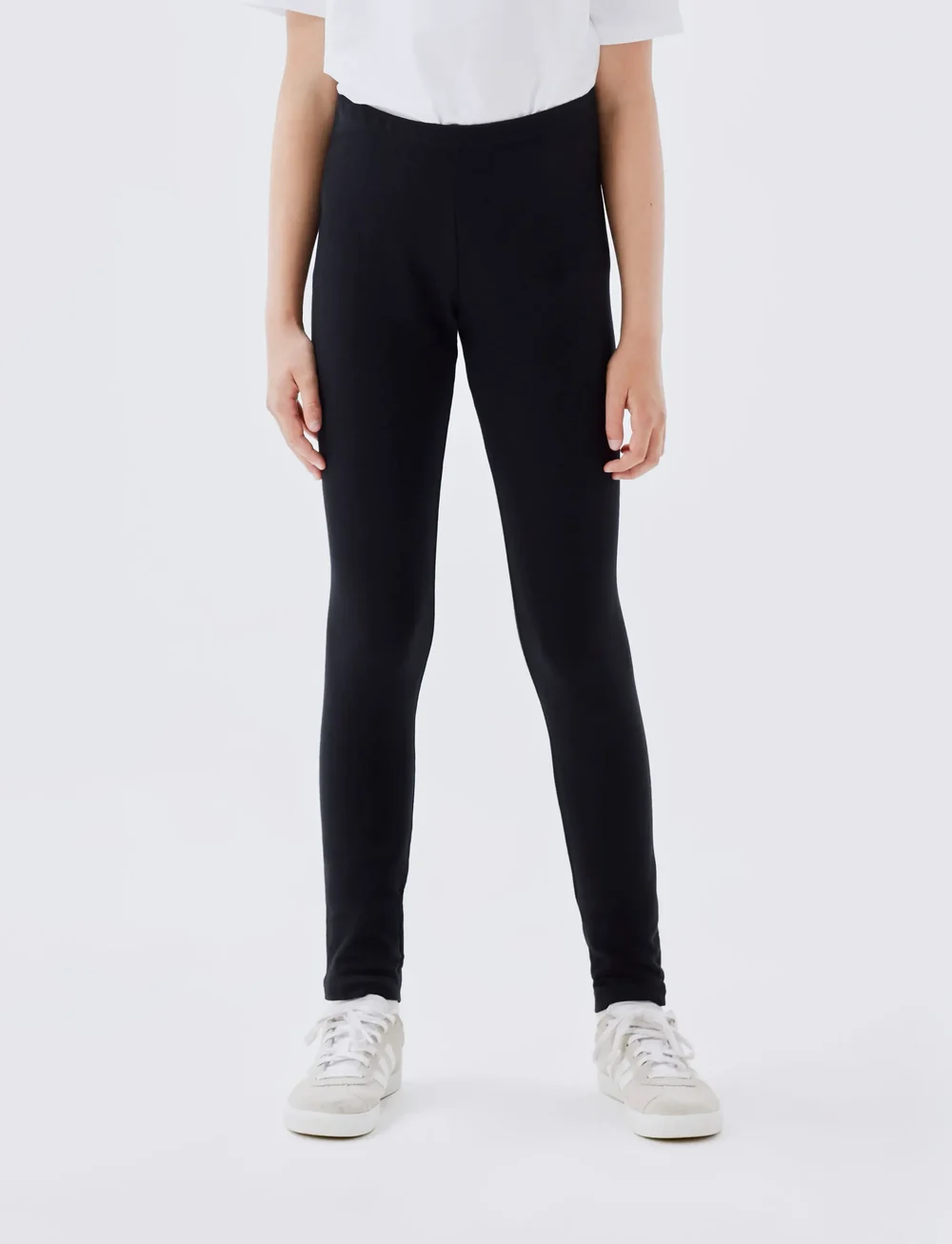 name it - NKFDAVINA SOLID SWE LEGGING BRU N NOOS - leggings - black - 4