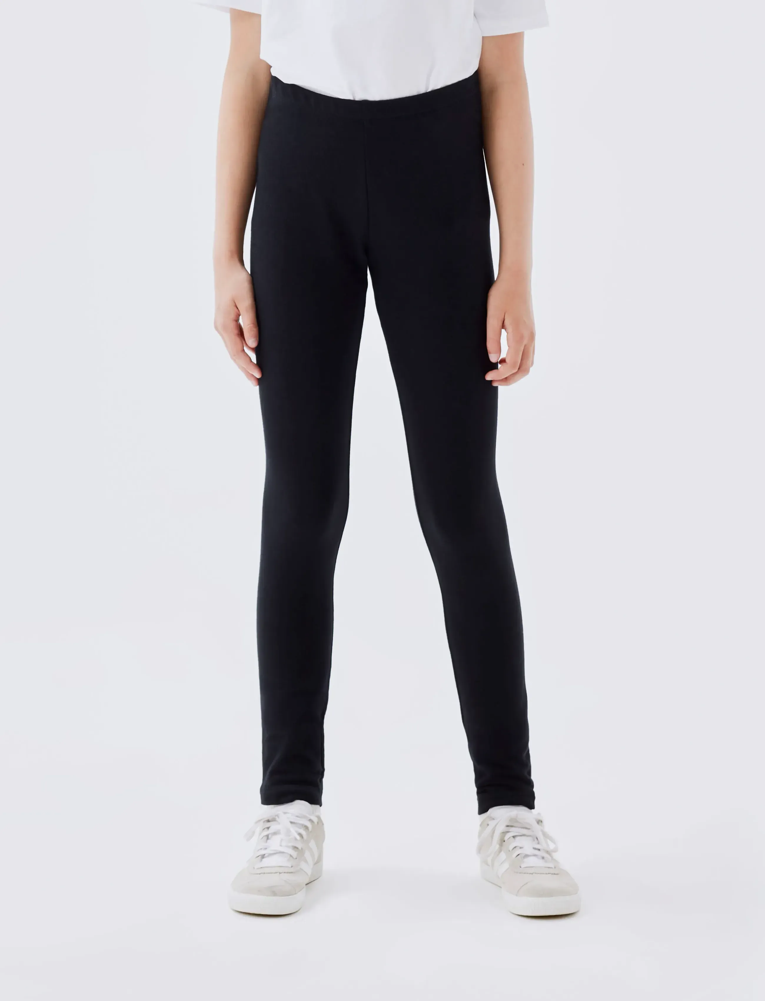 name it - NKFDAVINA SOLID SWE LEGGING  BRU N NOOS - leggings - black - 4