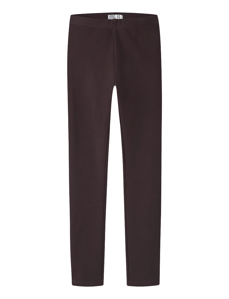 name it - NKFDAVINA SOLID SWE LEGGING BRU N NOOS - leggings - chocolate plum - 0