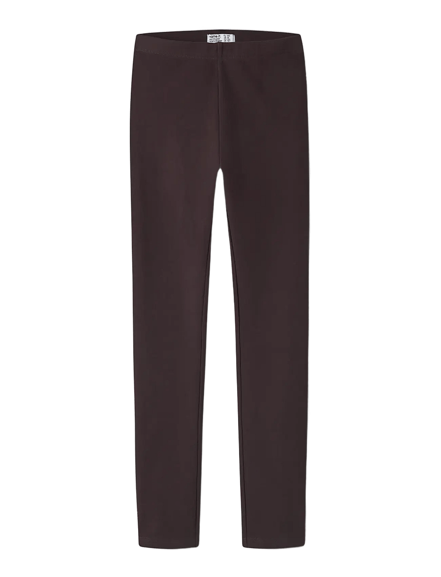 name it - NKFDAVINA SOLID SWE LEGGING BRU N NOOS - leggings - chocolate plum - 2