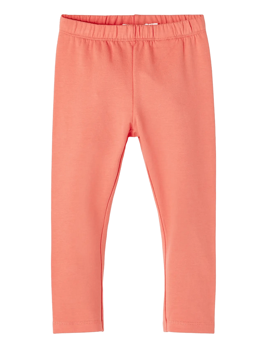 name it - NKFDAVINA SOLID SWE LEGGING BRU N NOOS - leggings - crabapple - 1
