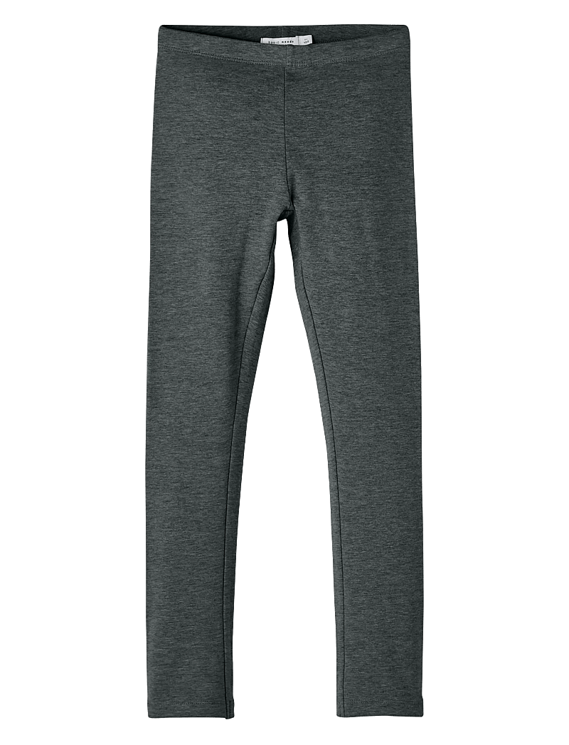 name it - NKFDAVINA SOLID SWE LEGGING BRU N NOOS - leggings - dark grey melange - 0